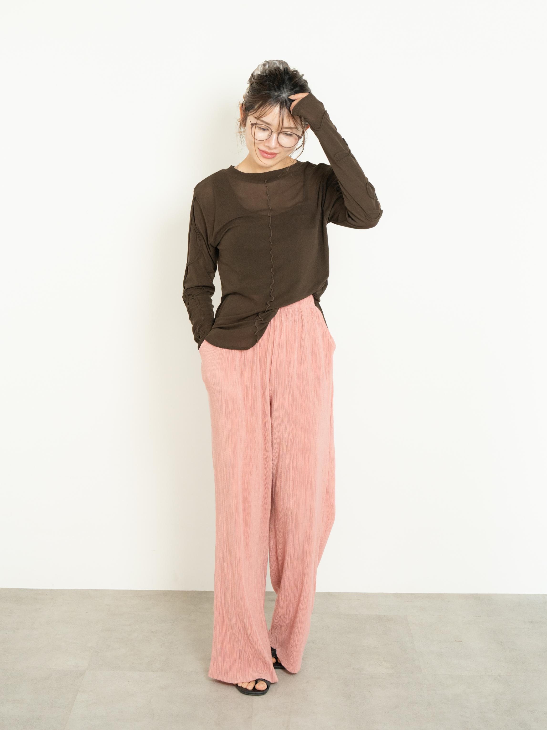 2WAY SHEER STITCH TOPS