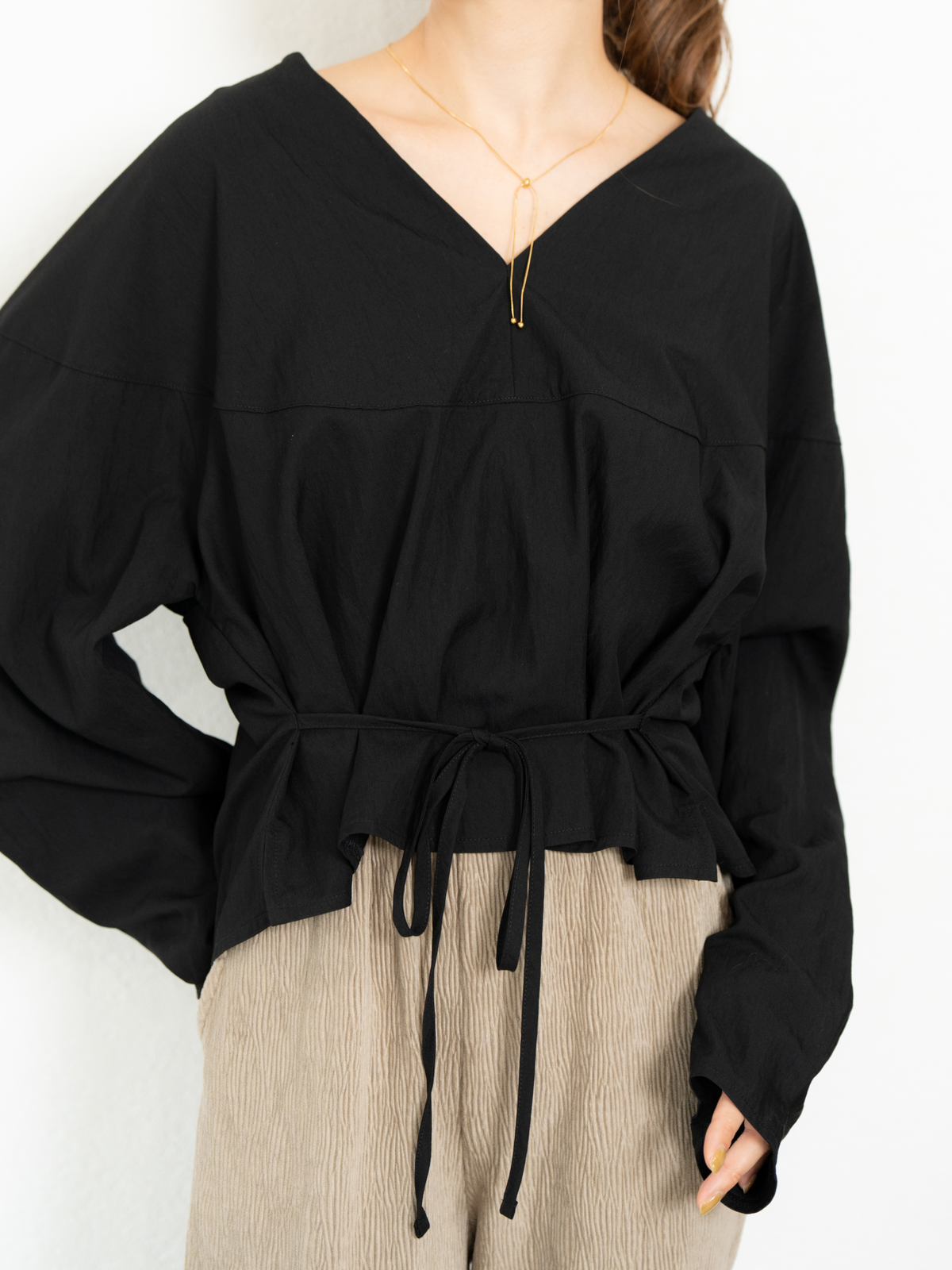 2WAY RIBBON BLOUSE【9/25(金)〜 販売】