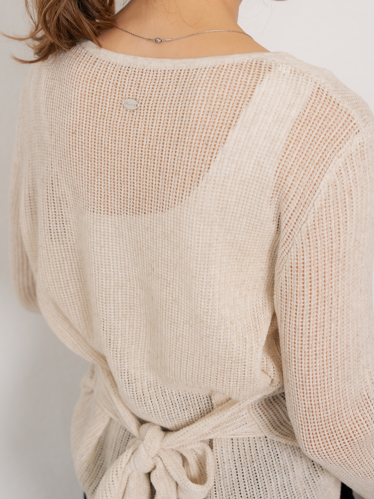 WAIST TIE SHEER KNIT【9/25(金)〜 販売】