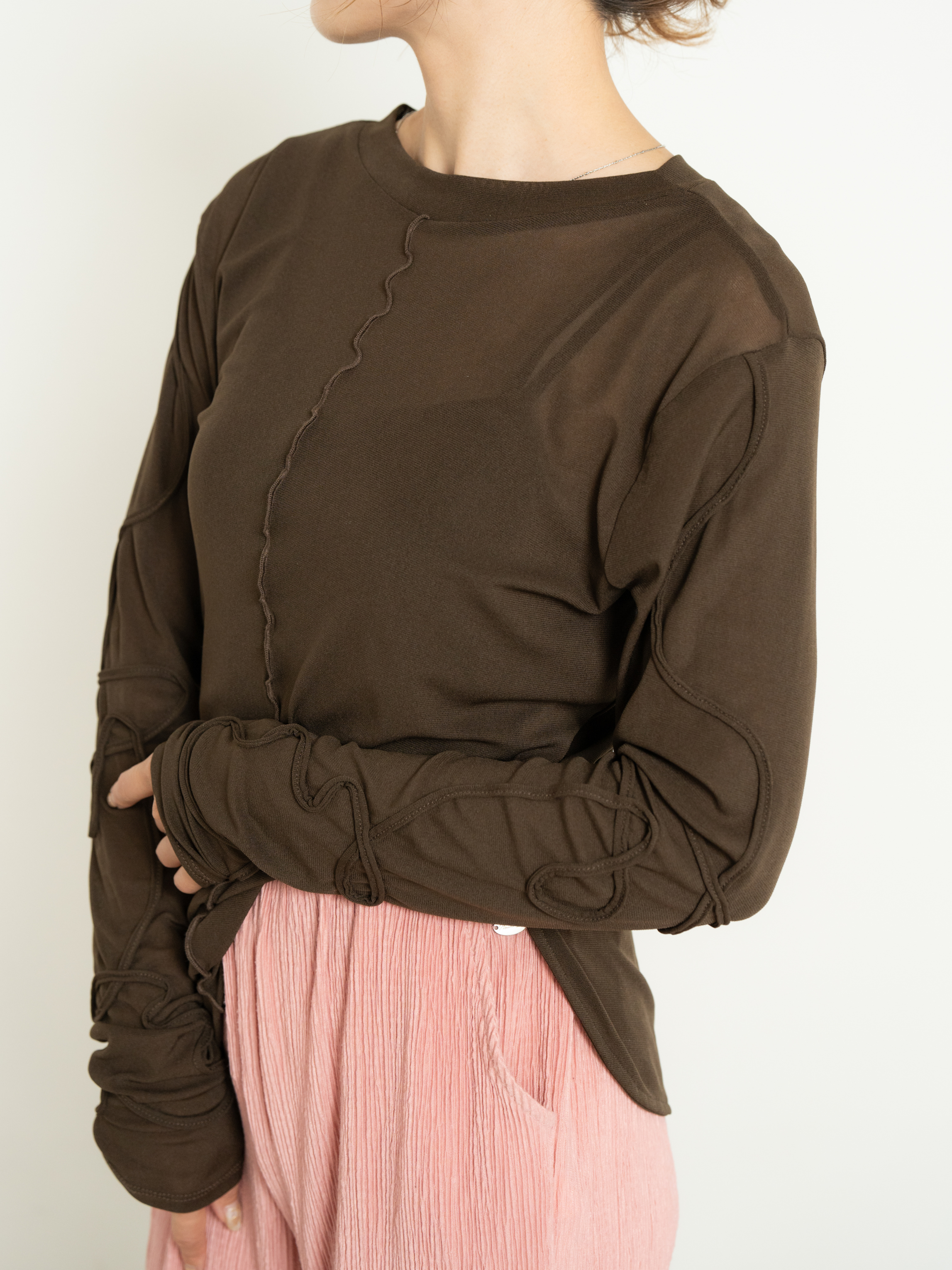 2WAY SHEER STITCH TOPS