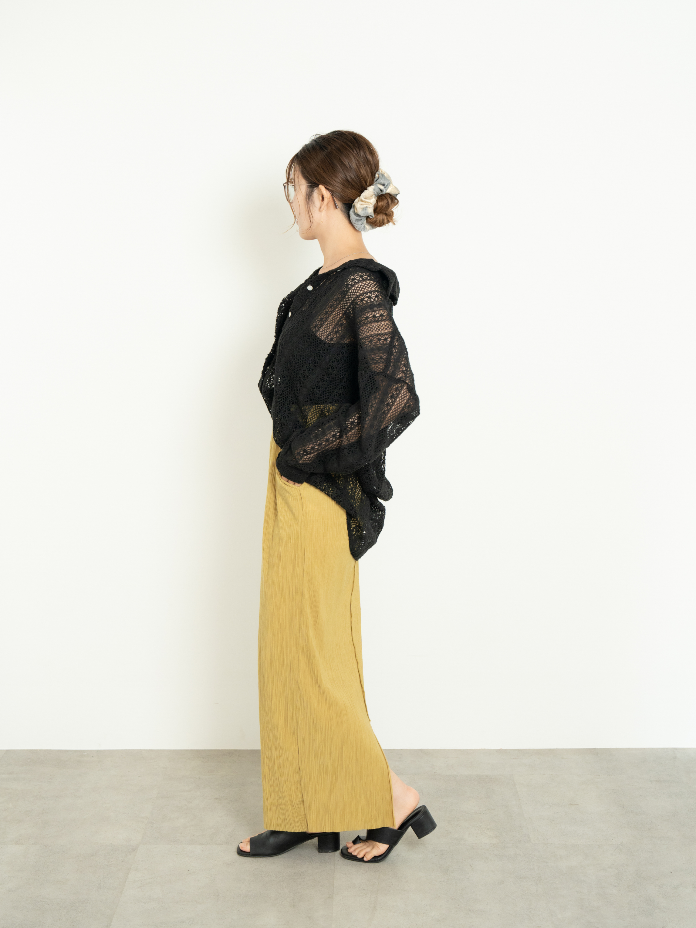 OPEN KNIT LOOSE SHIRT