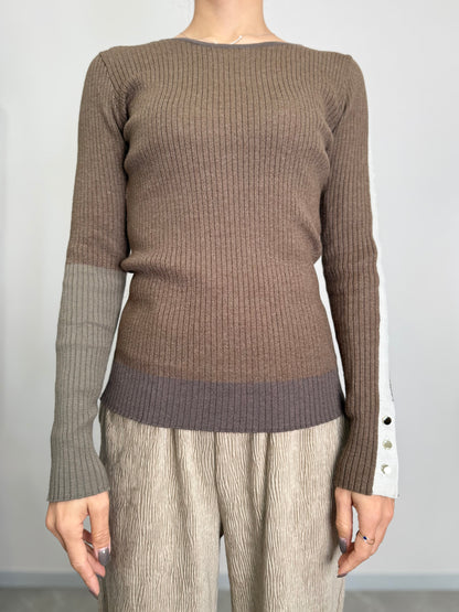 EN LINE ASYMMETRY RIB KNIT