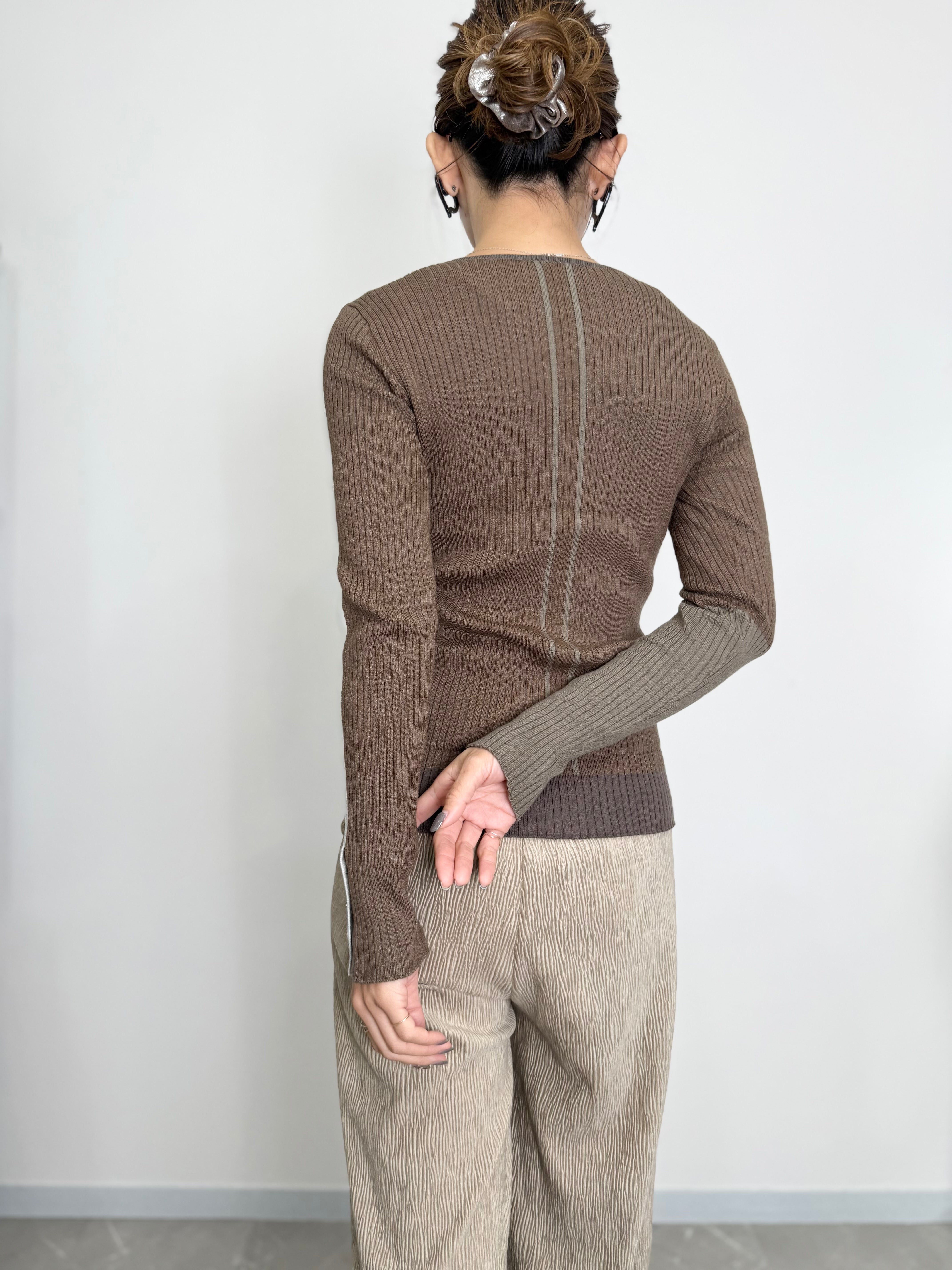 EN LINE ASYMMETRY RIB KNIT
