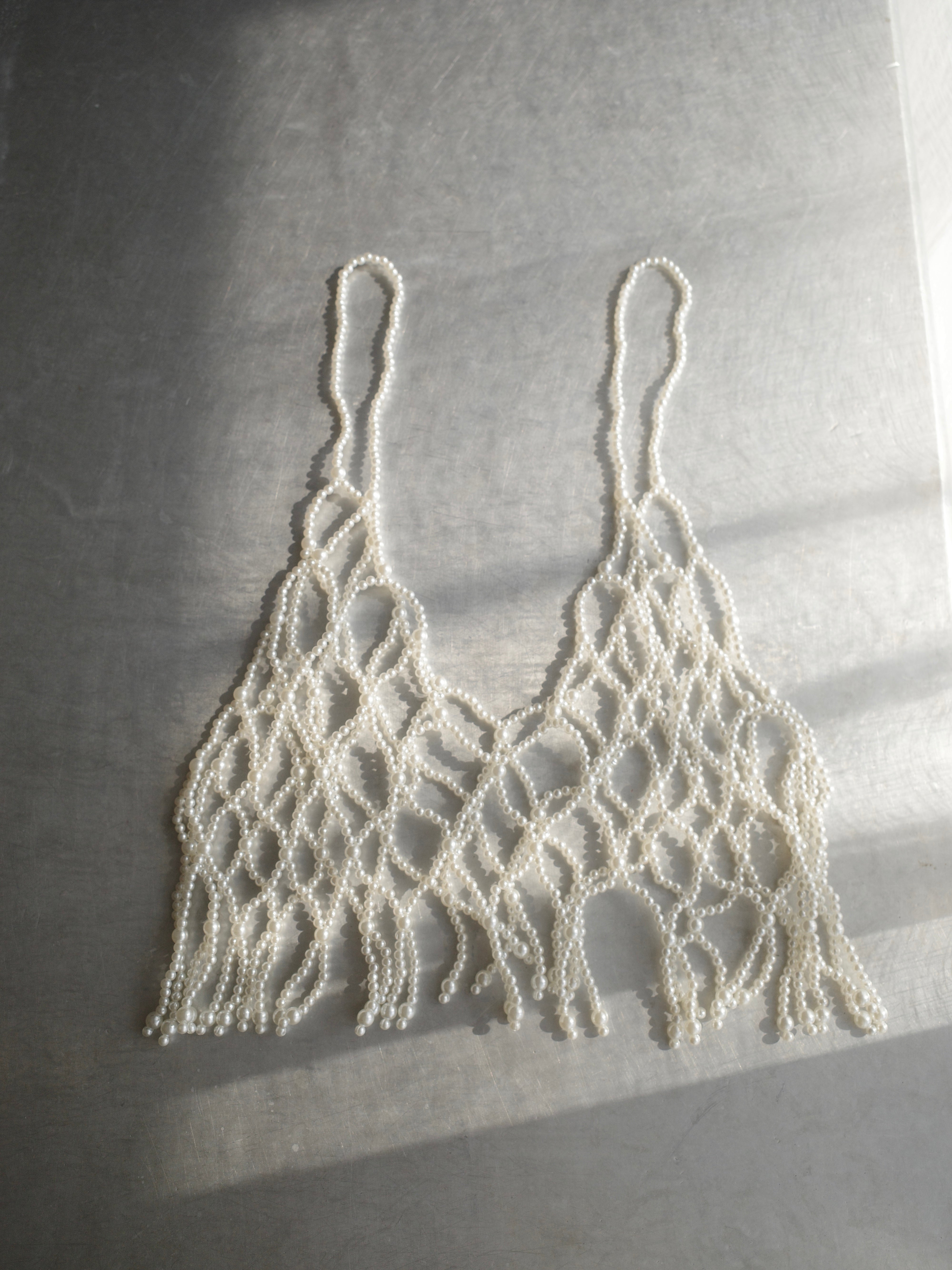 PEARL BEADS FRINGE VEST