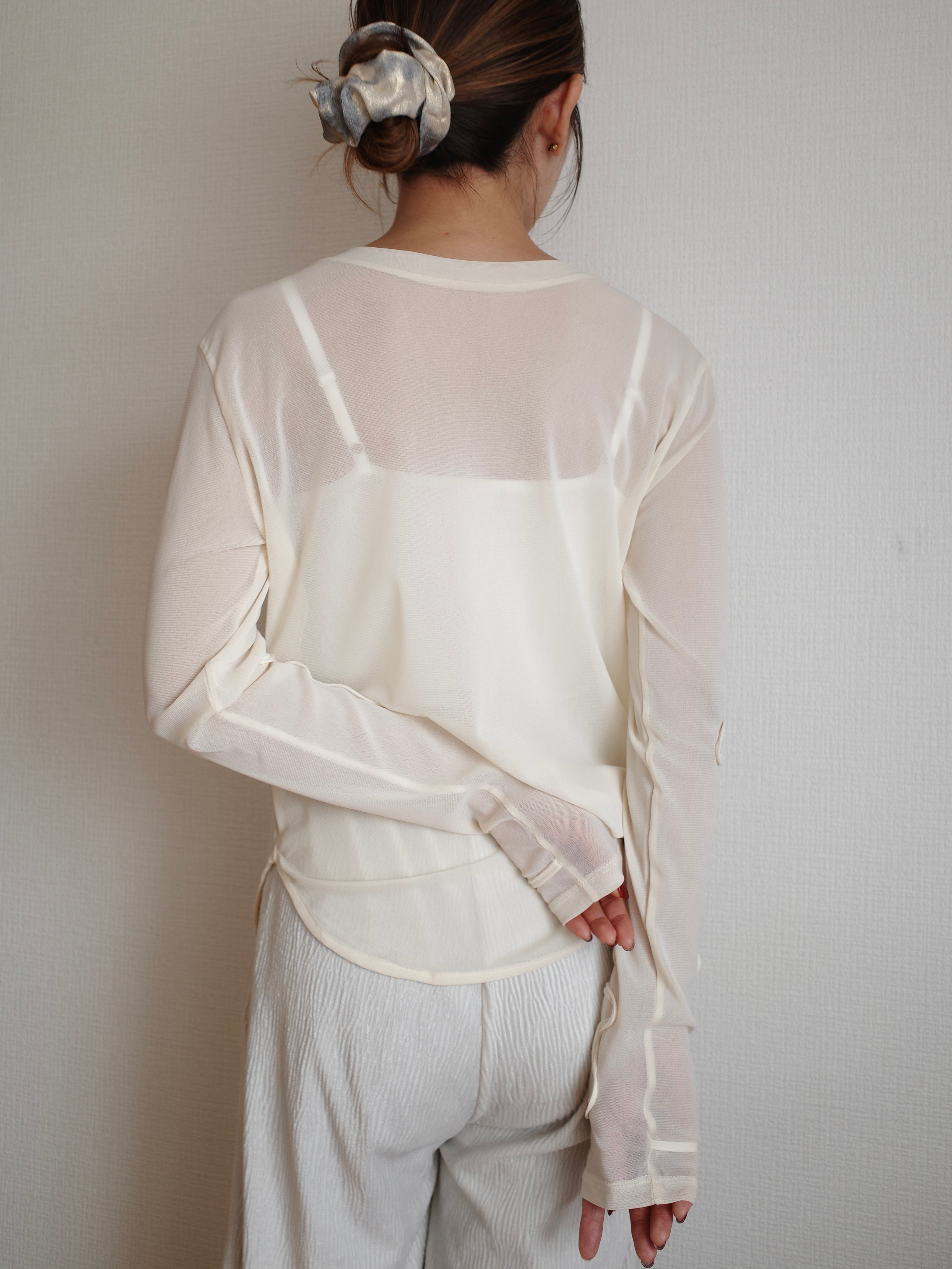 2WAY SHEER STITCH TOPS