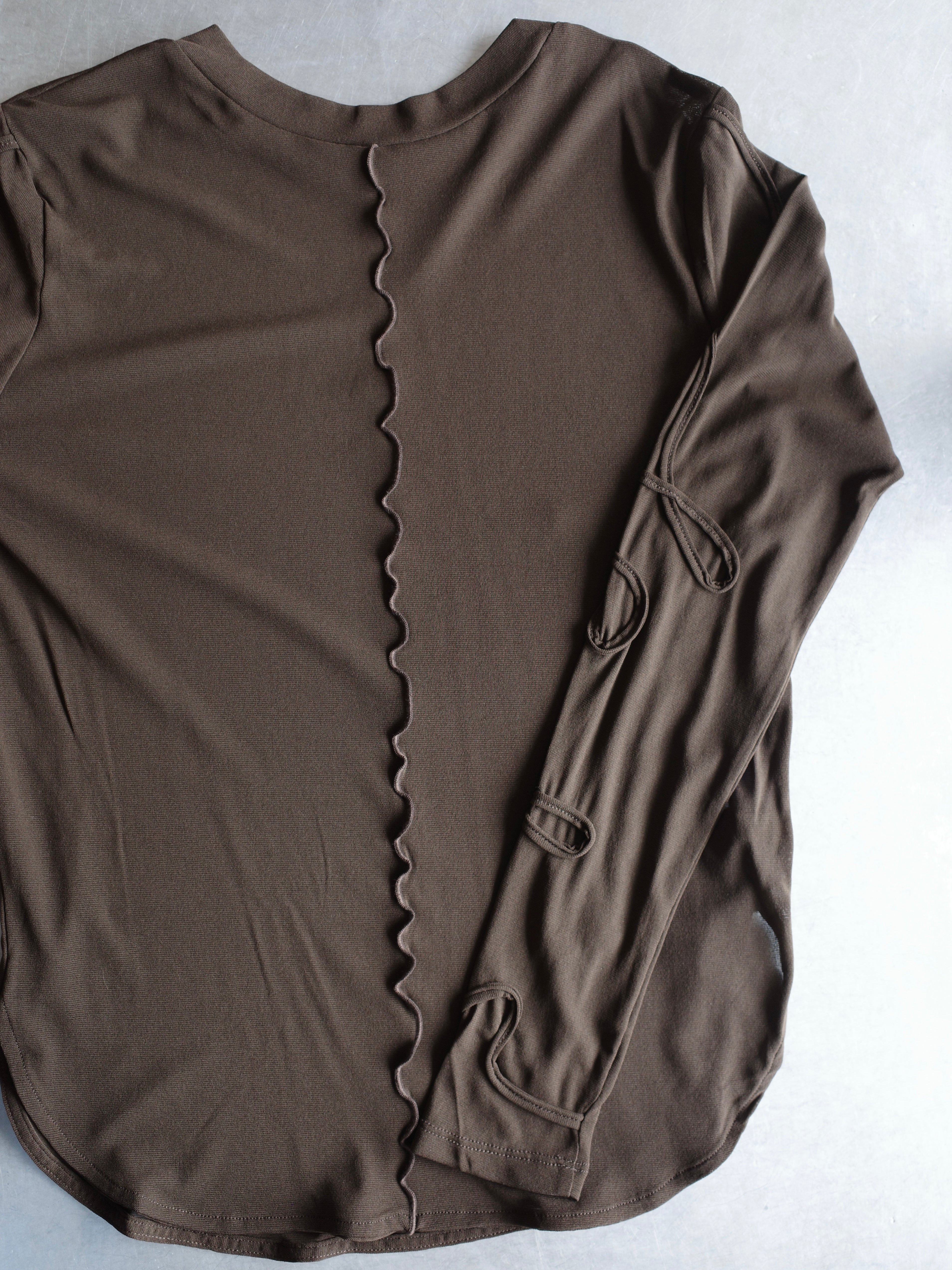 トップス iiy 2WAY SHEER STITCH TOPS