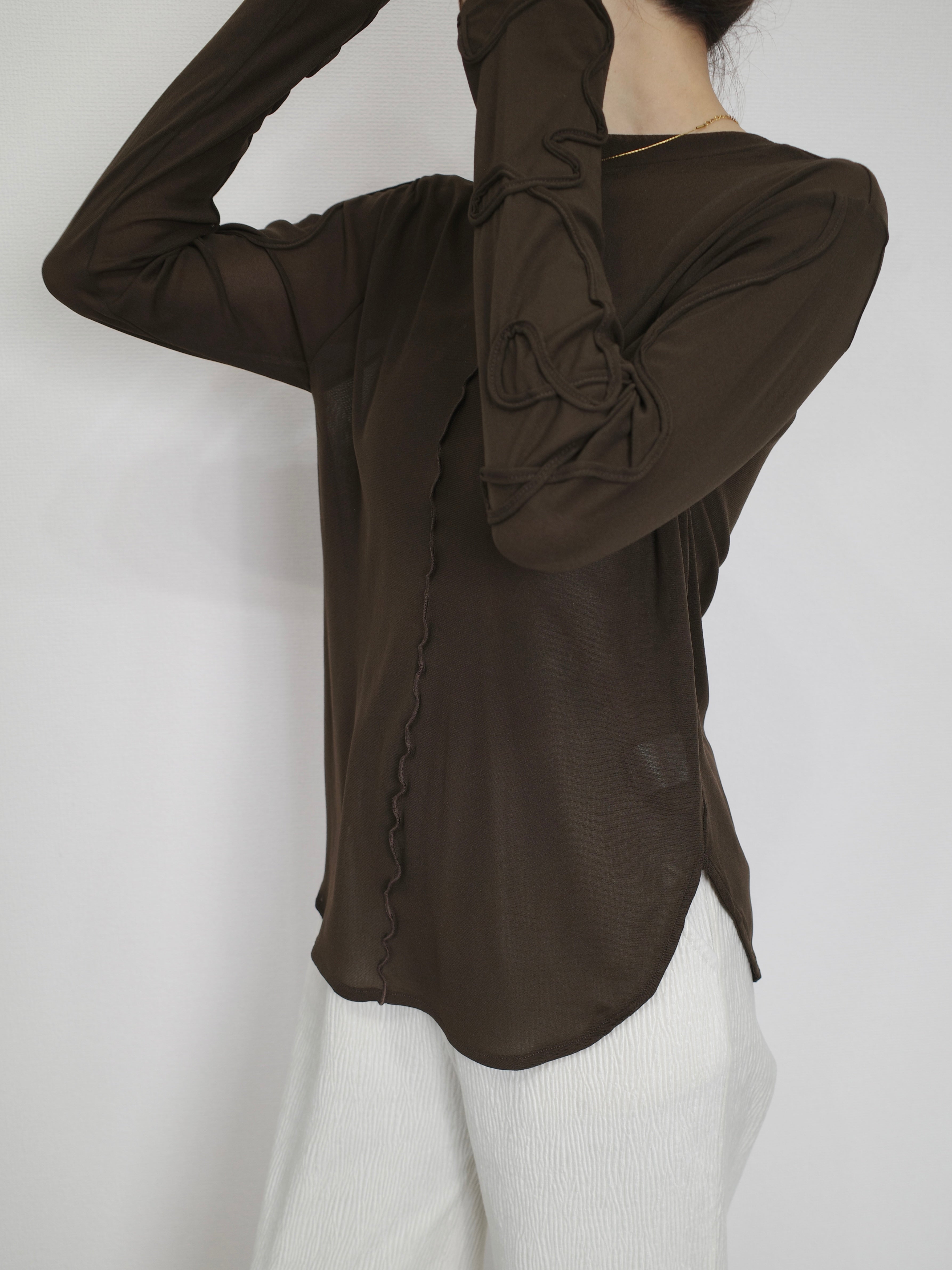 2WAY SHEER STITCH TOPS