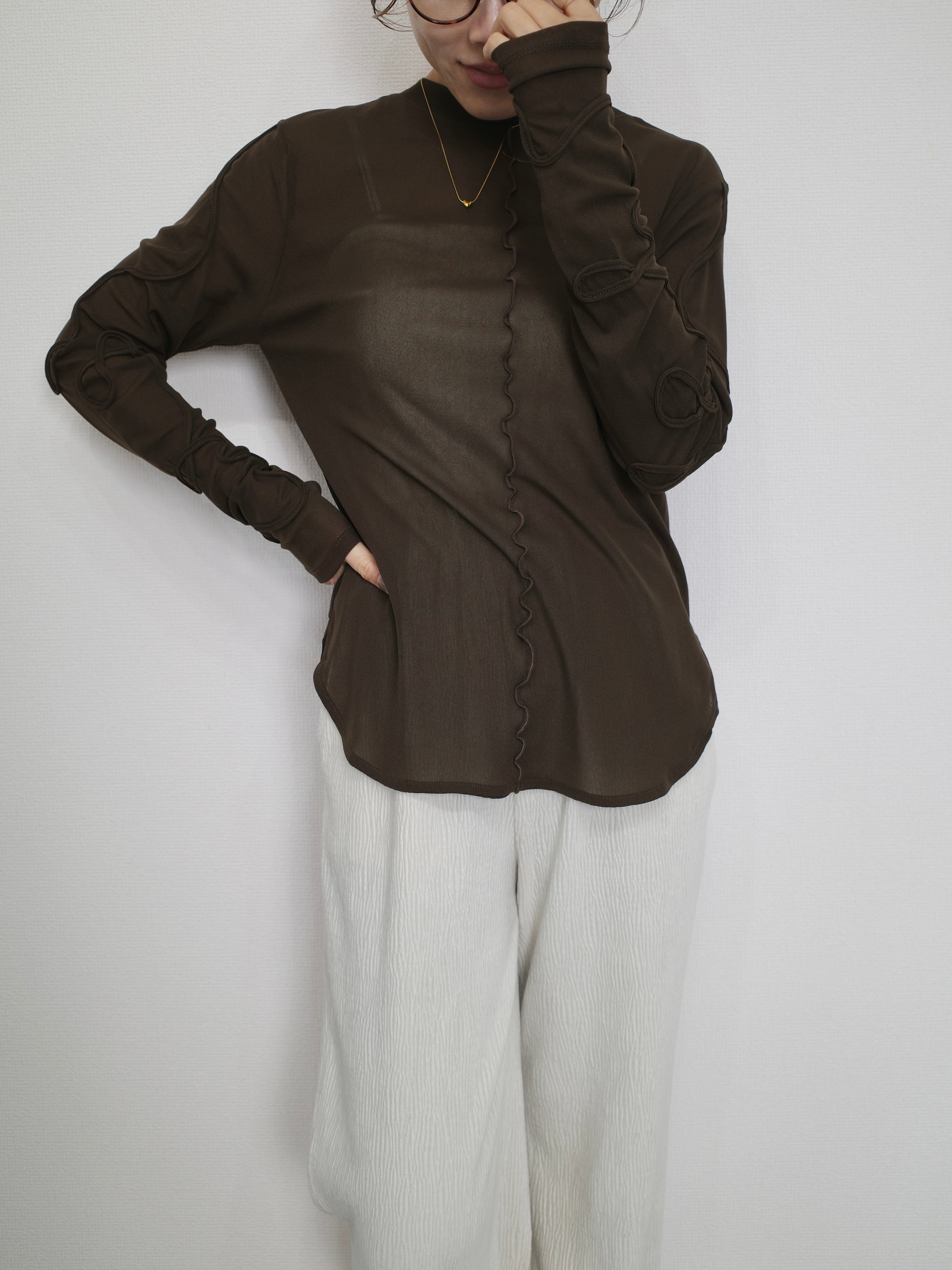 2WAY SHEER STITCH TOPS