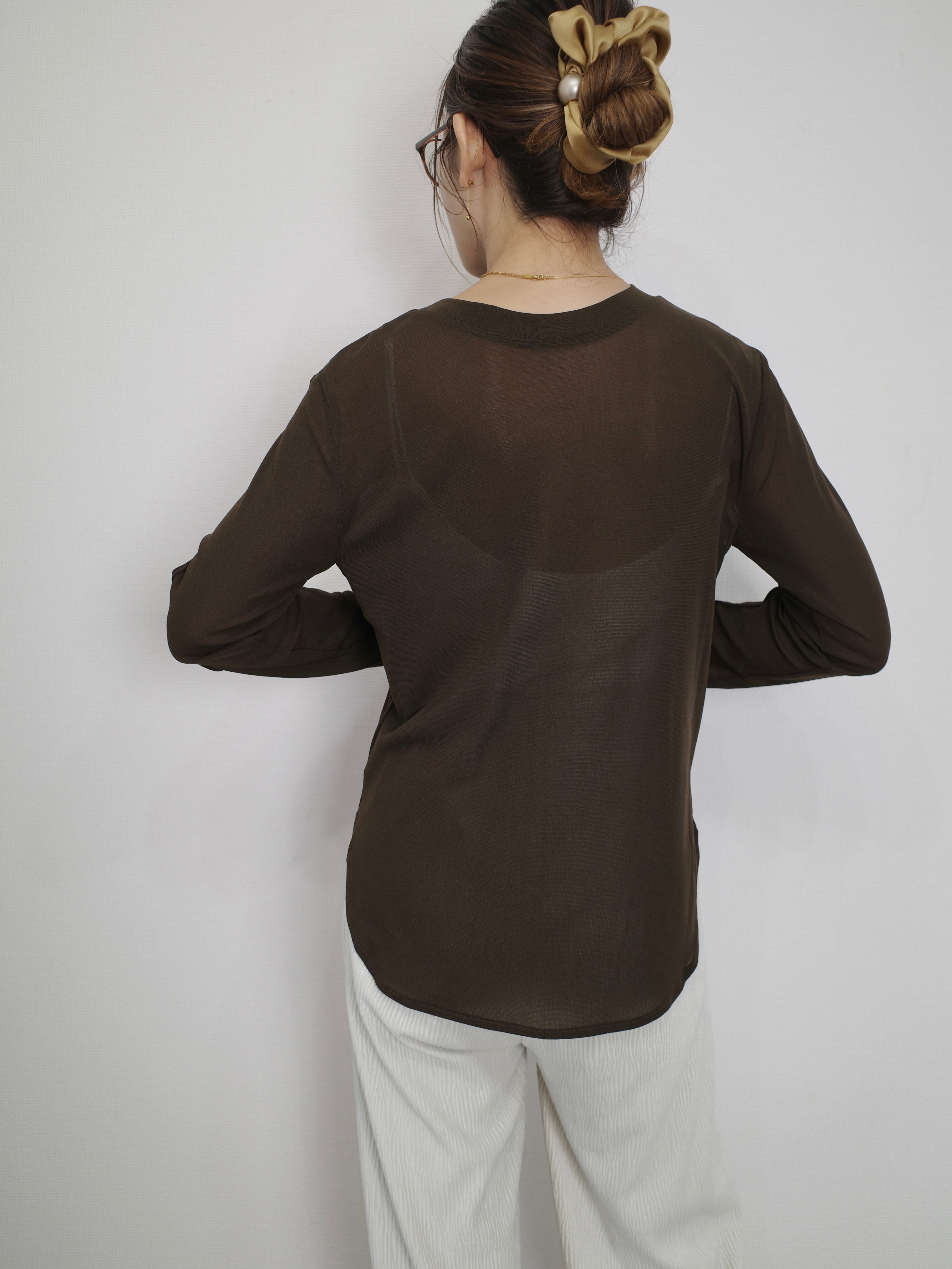 2WAY SHEER STITCH TOPS