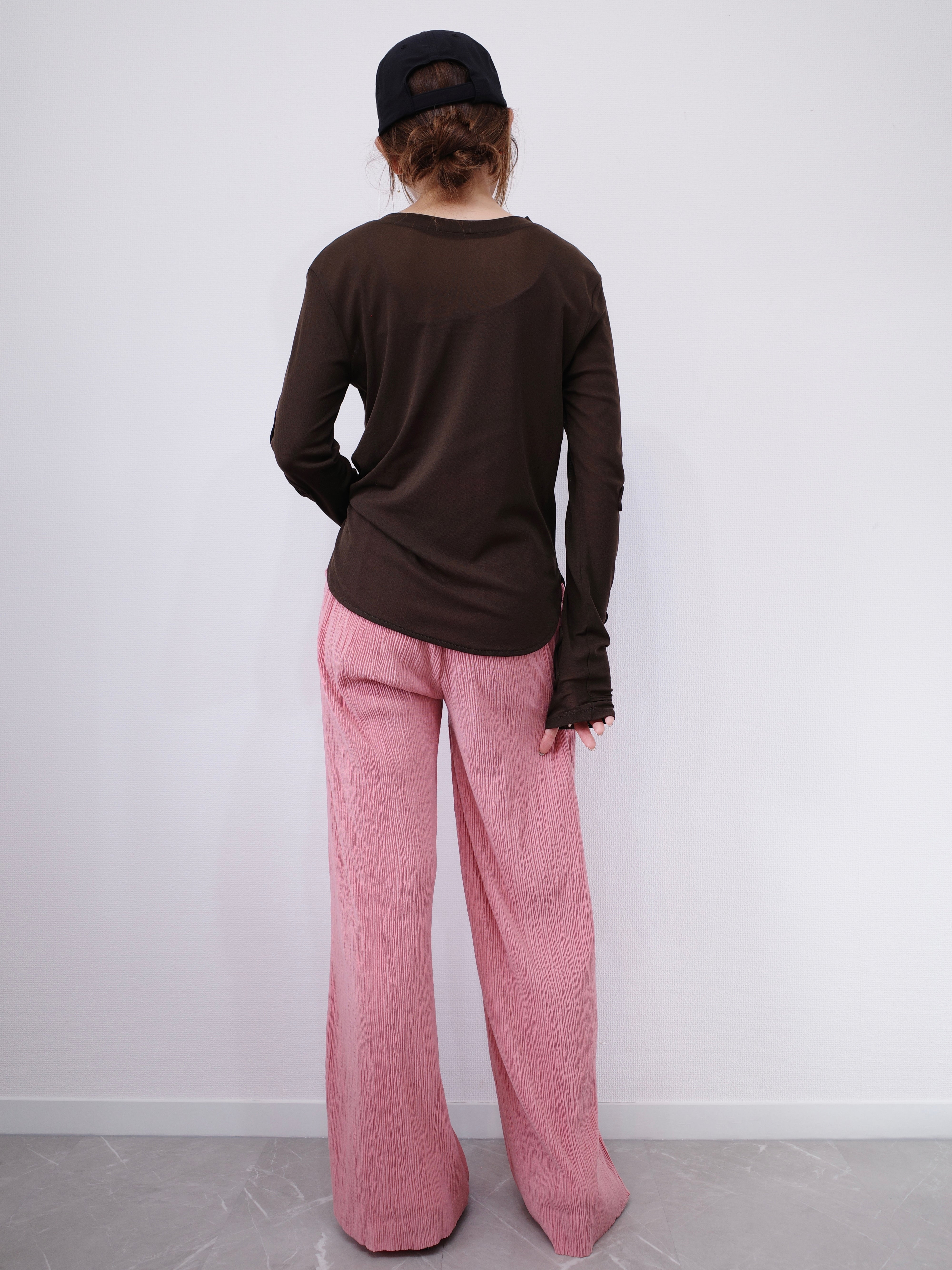 LIGHT TEXTURE STRAIGHT PANTS