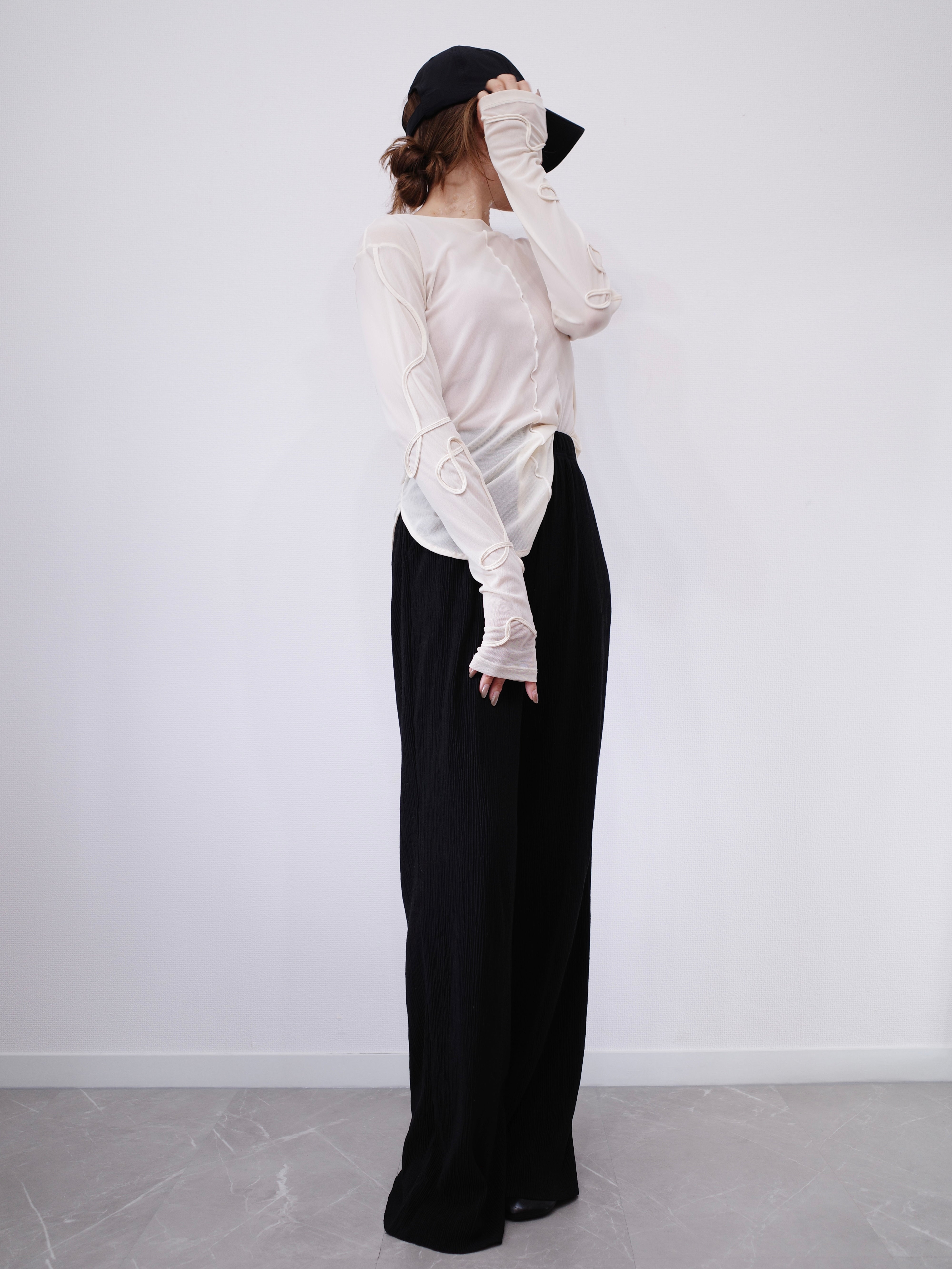 LIGHT TEXTURE STRAIGHT PANTS