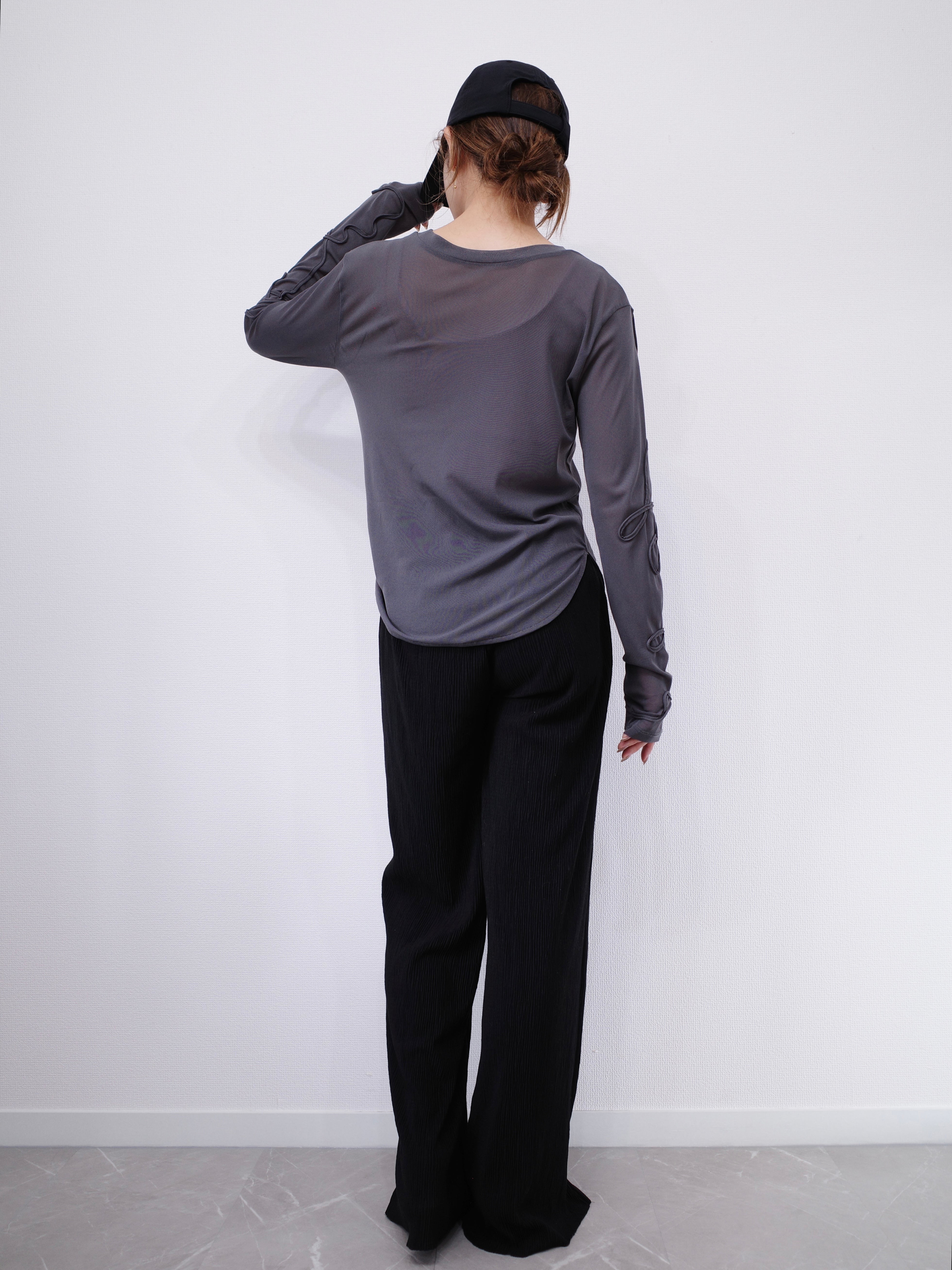 LIGHT TEXTURE STRAIGHT PANTS