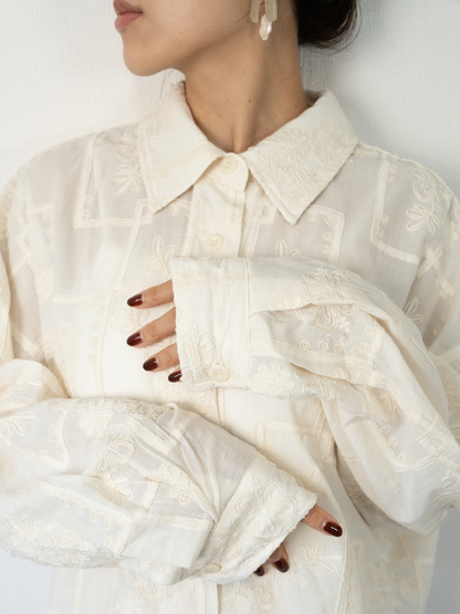 embroidery over shirt