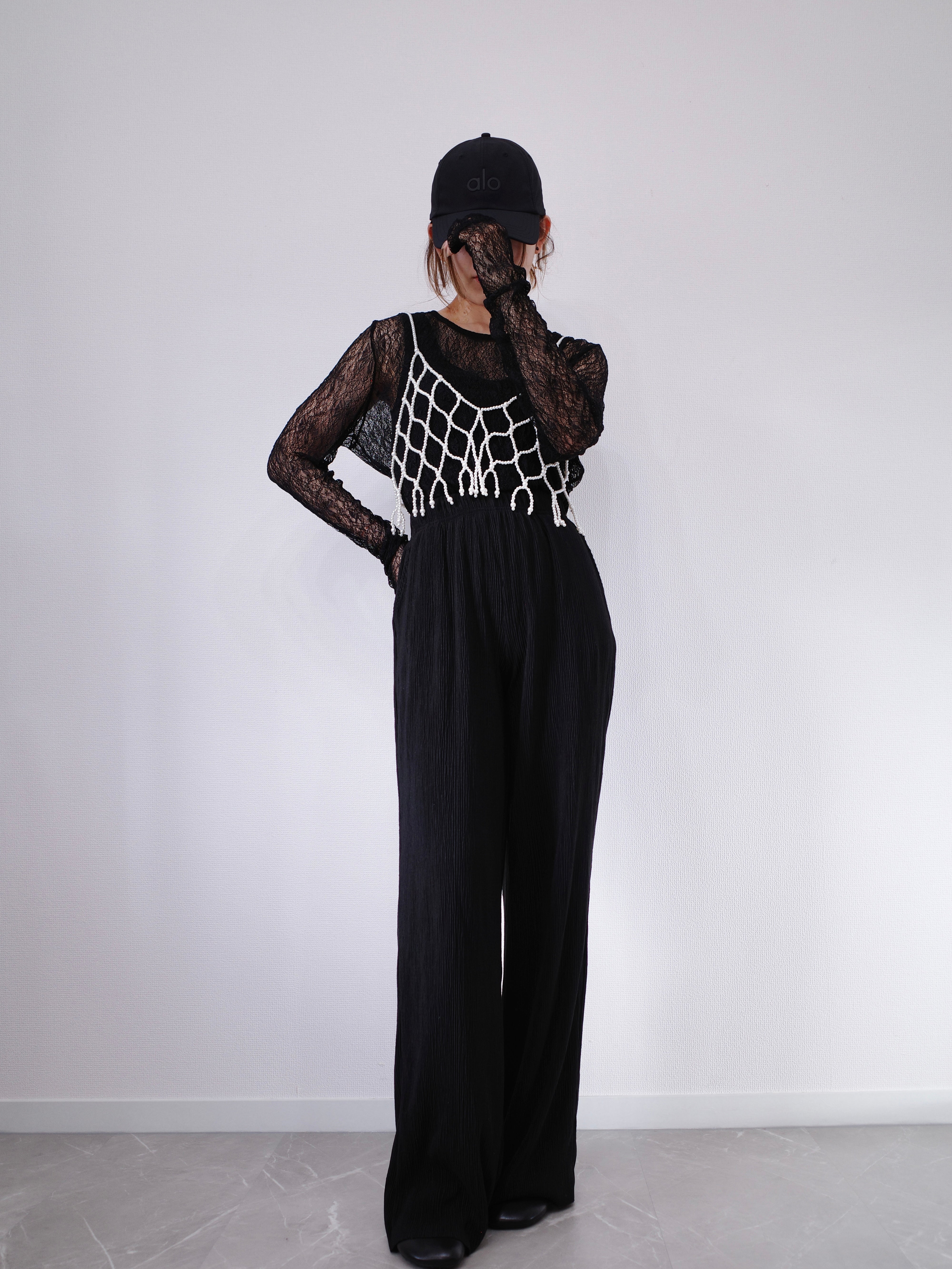 LIGHT TEXTURE STRAIGHT PANTS