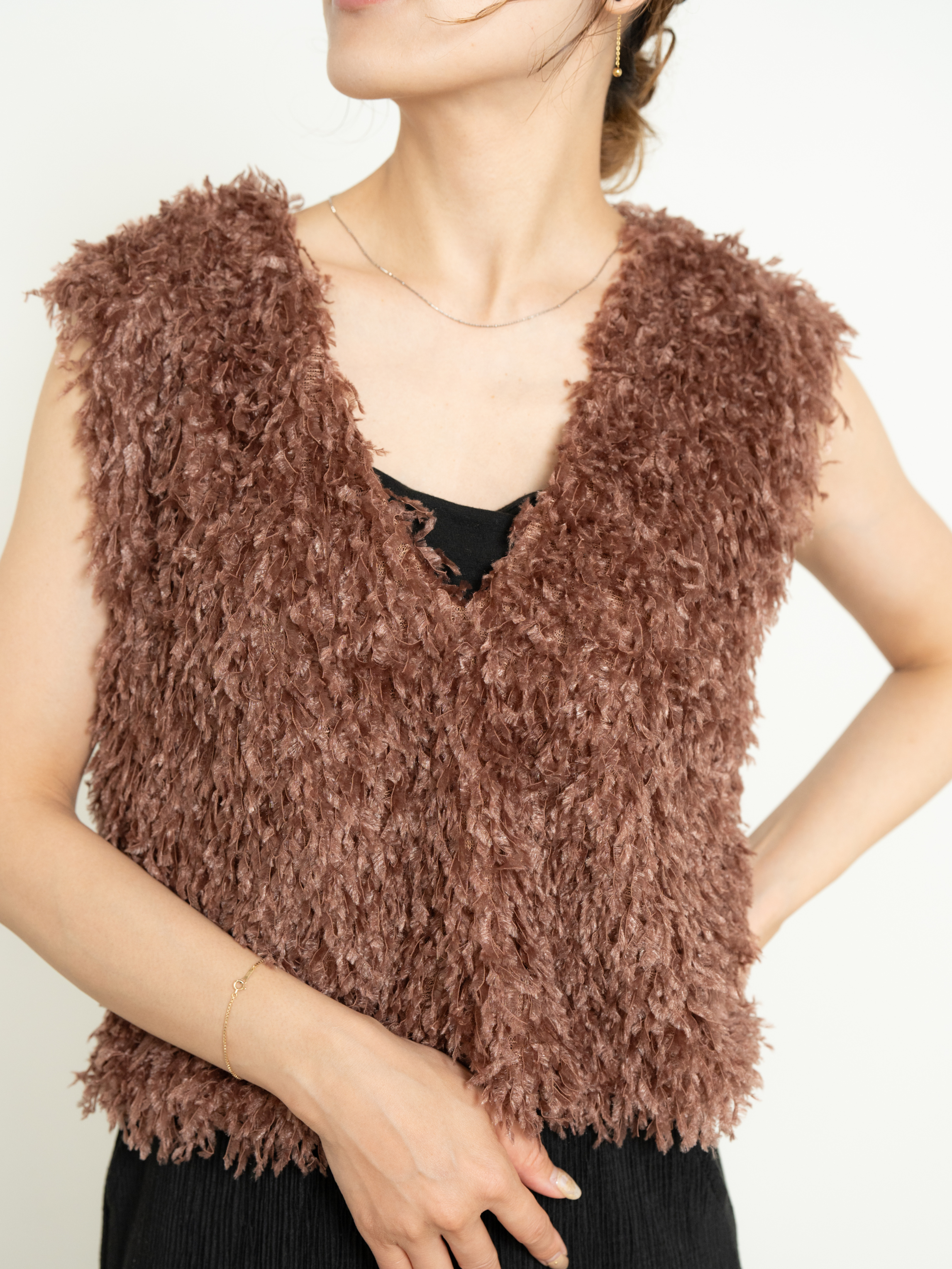 2WAY FRINGE VEST