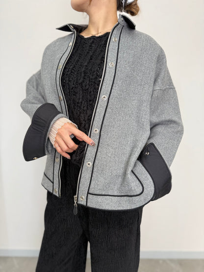 PREMIUM WOOL COMBI LINE JACKET