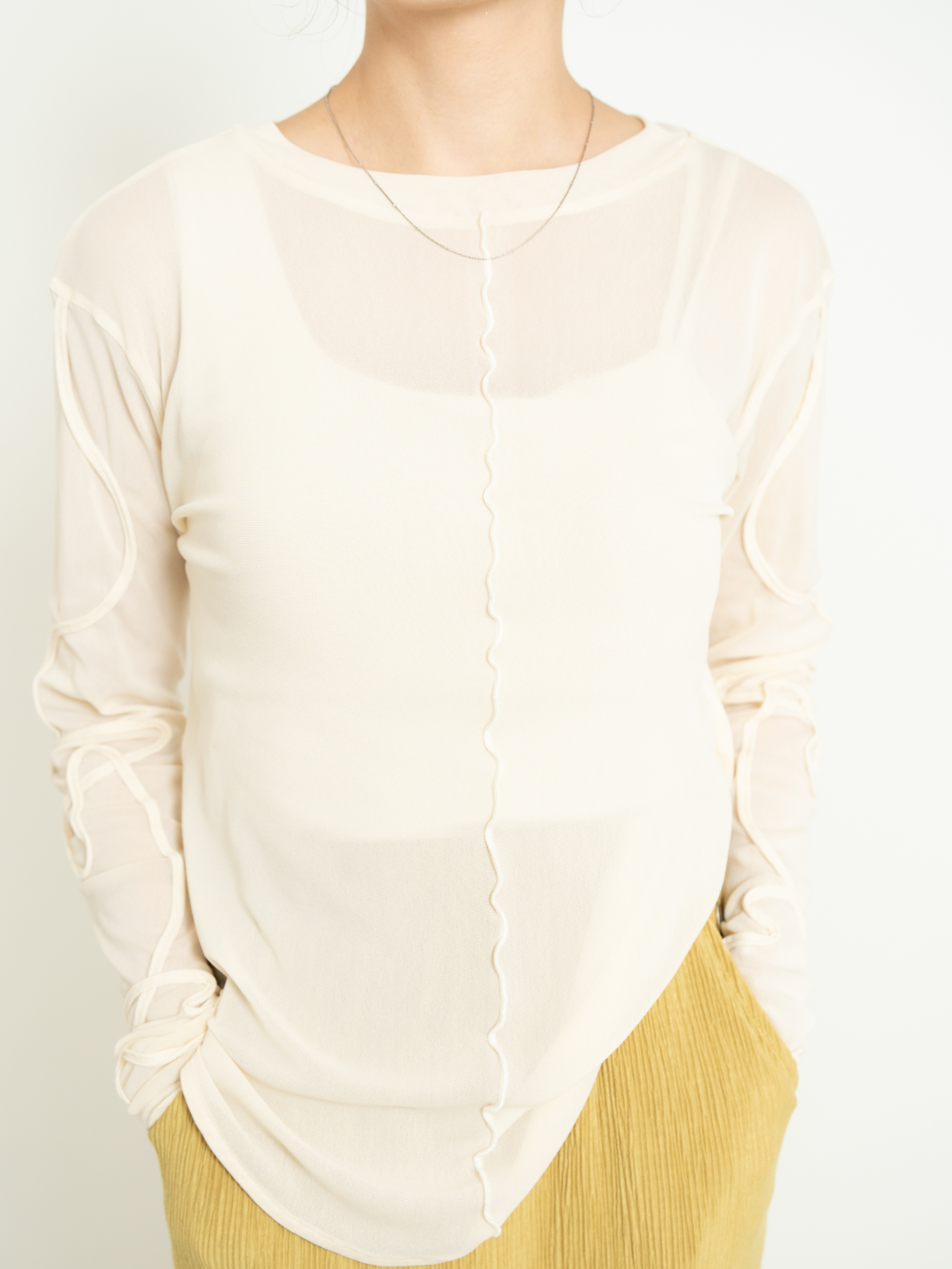 2WAY SHEER STITCH TOPS