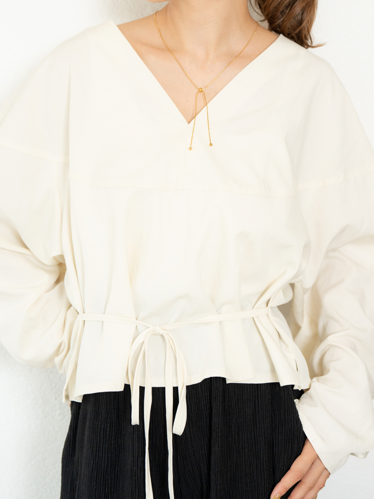 2WAY RIBBON BLOUSE【9/25(金)〜 販売】