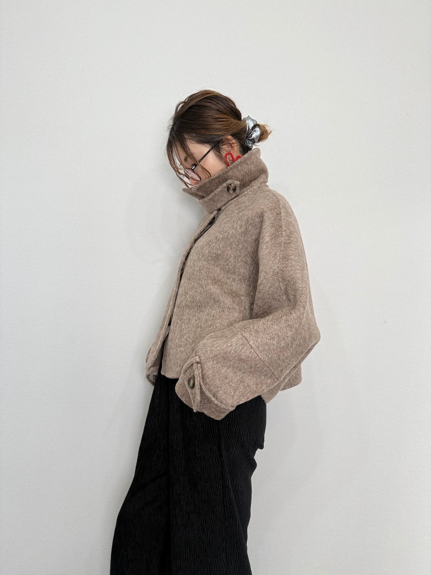 TAILORED WOOL SHORT COAT