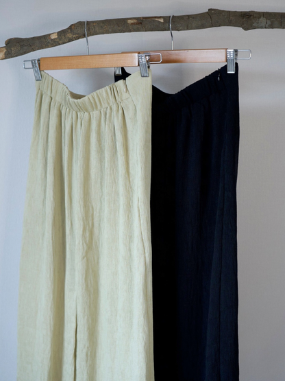 【即納】crepe slit skirt