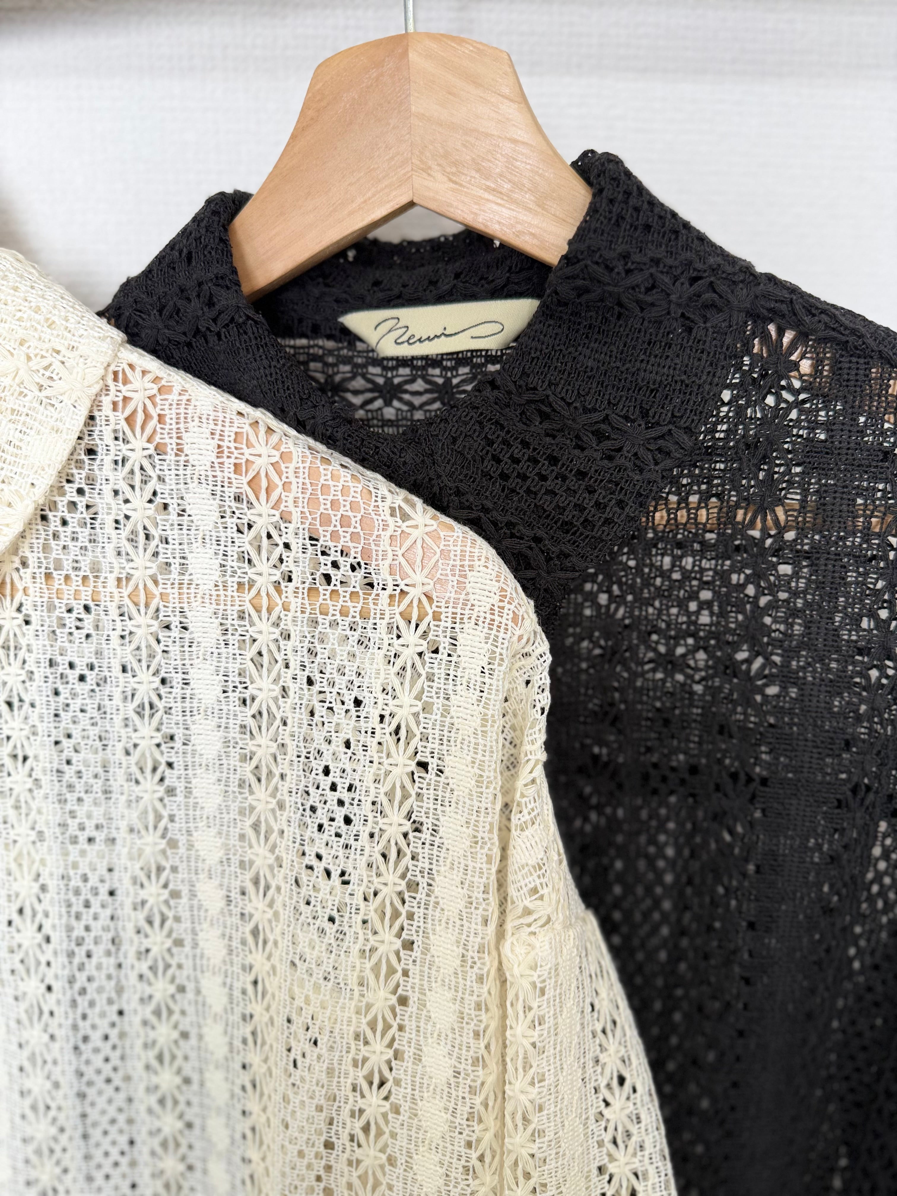 OPEN KNIT LOOSE SHIRT