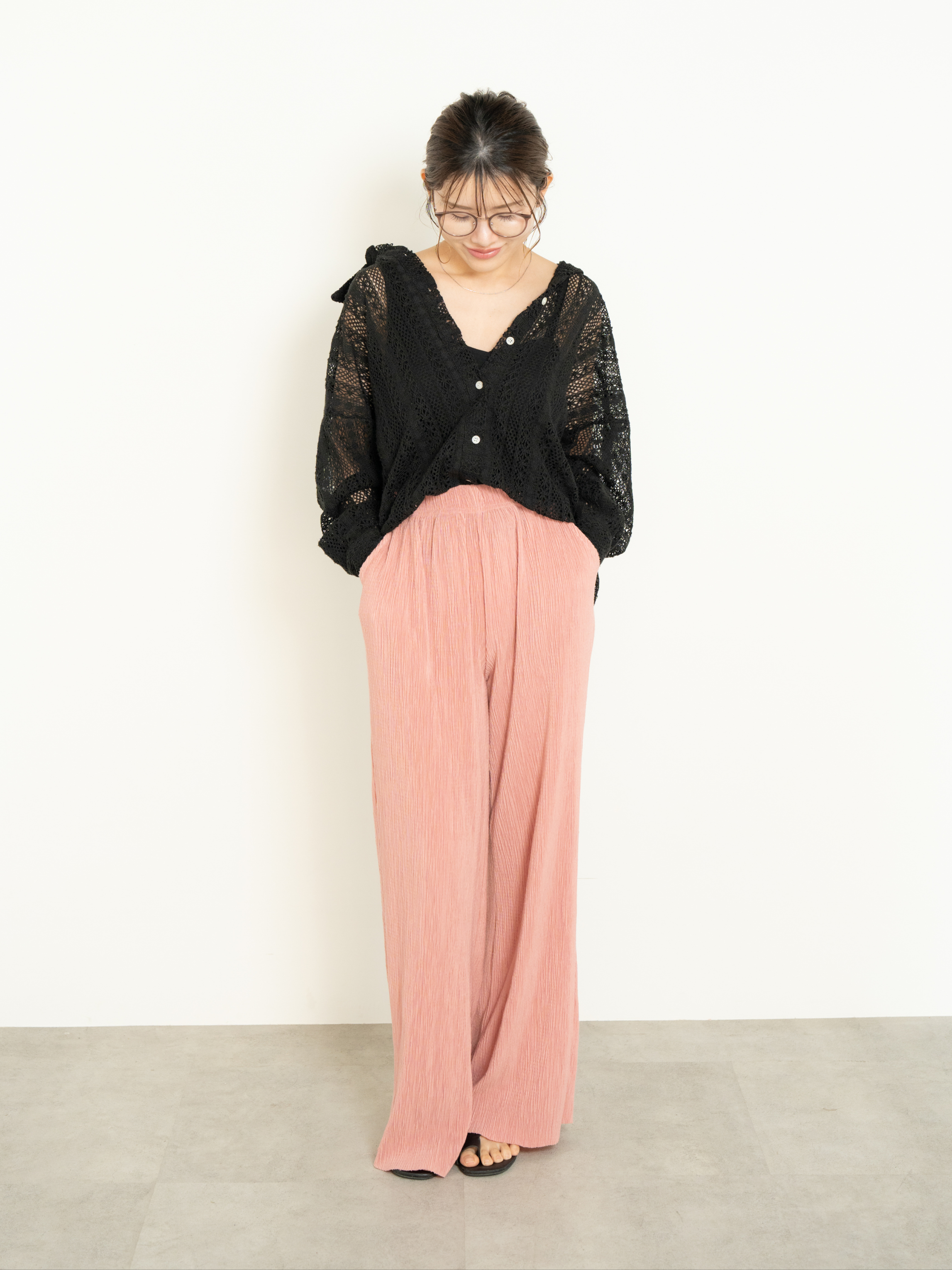 OPEN KNIT LOOSE SHIRT