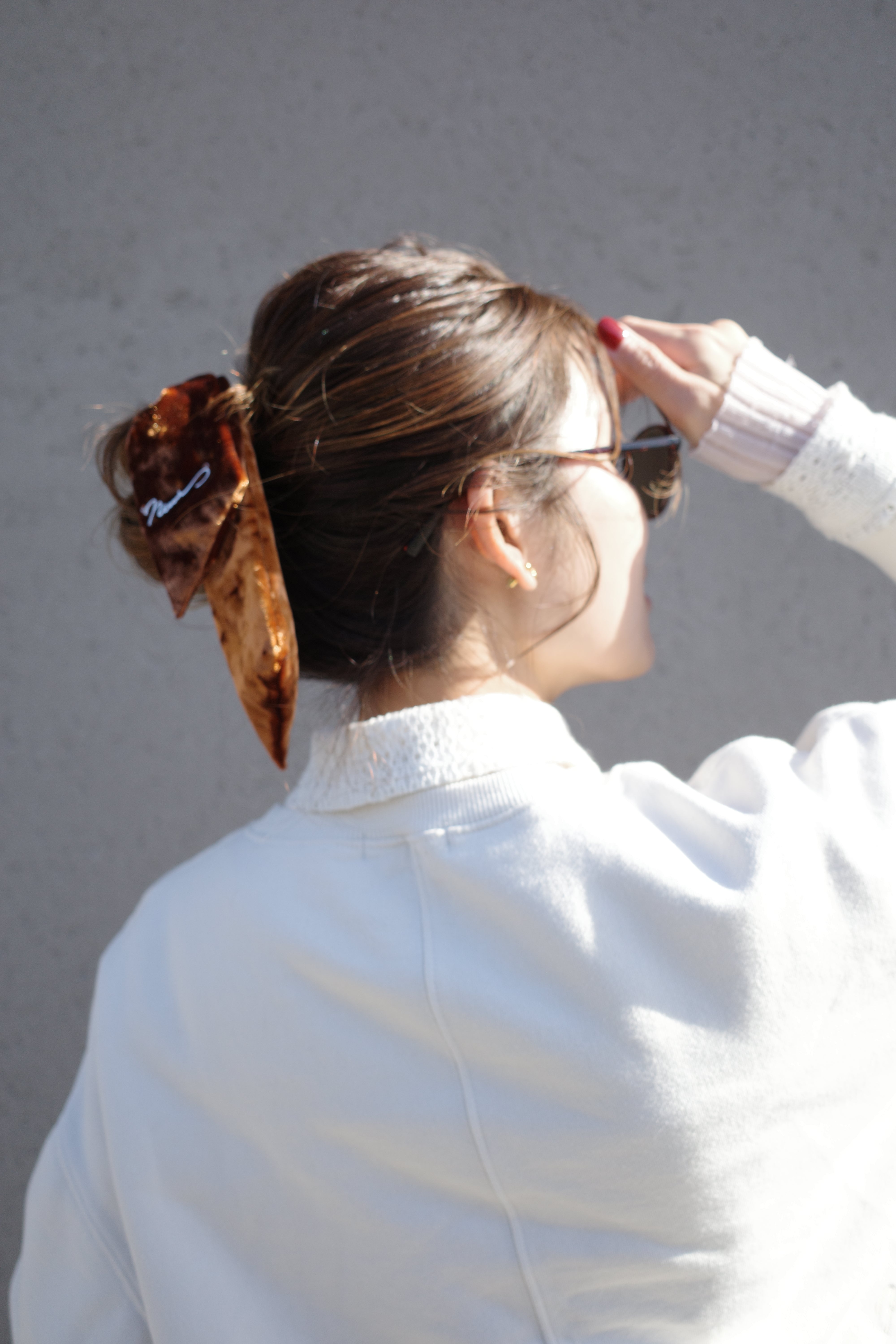 VELOUR RIBBON 3WAY SCRUNCHIE