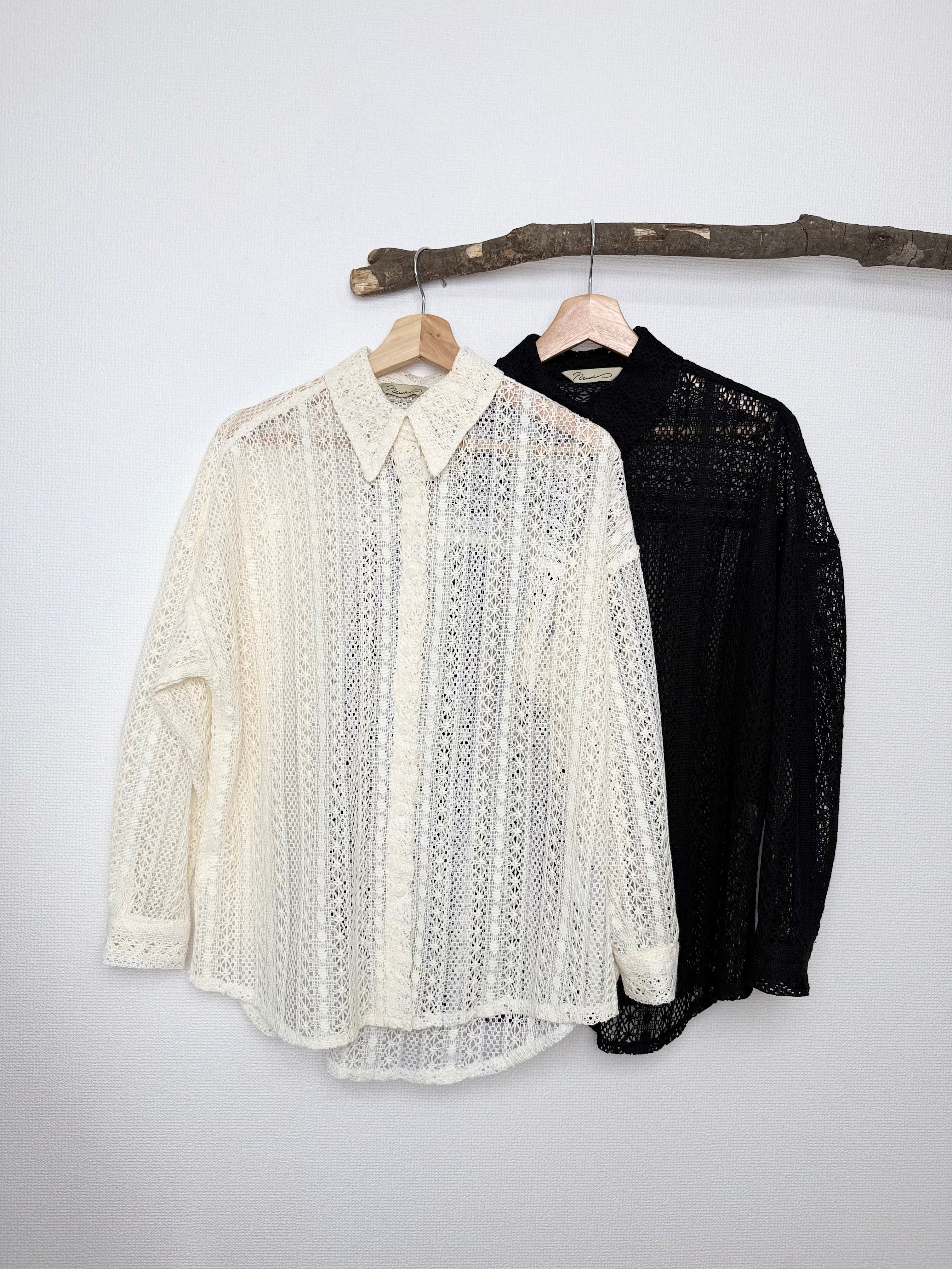 OPEN KNIT LOOSE SHIRT