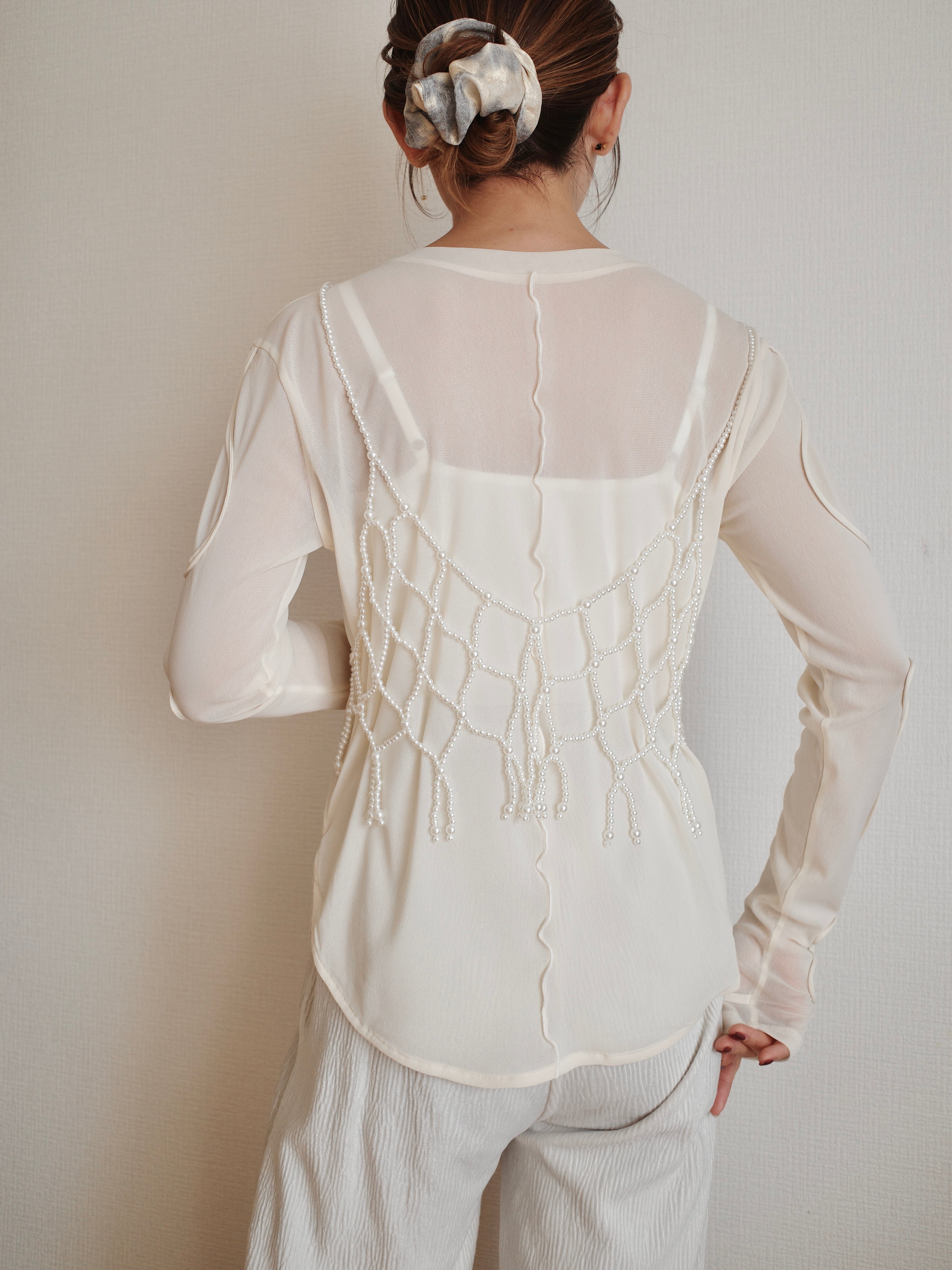 2WAY SHEER STITCH TOPS