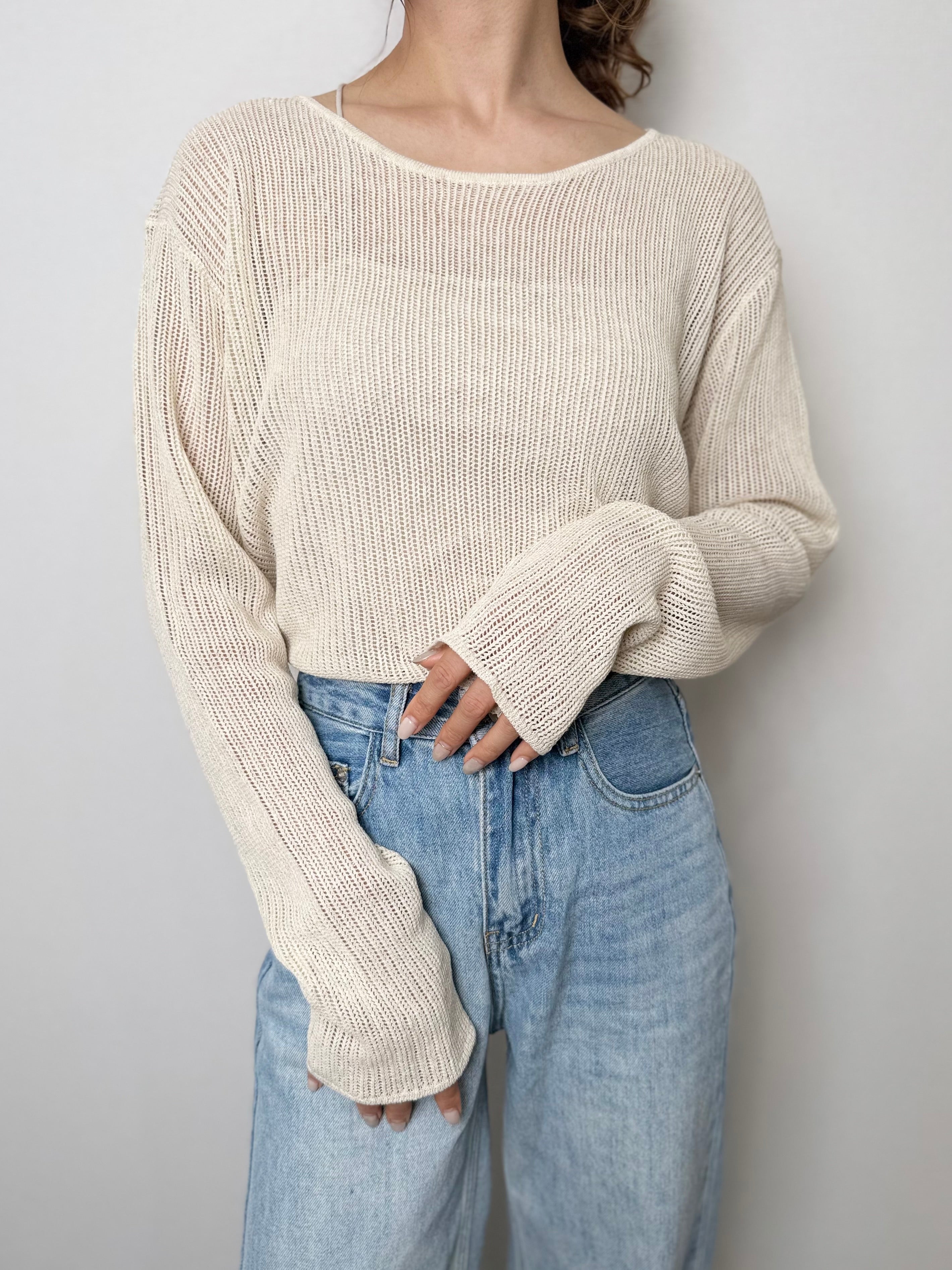 3WAY LAYERED SHEER KNIT