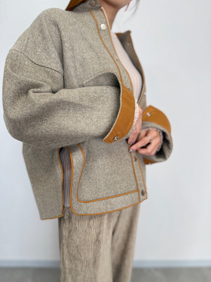 PREMIUM WOOL COMBI LINE JACKET