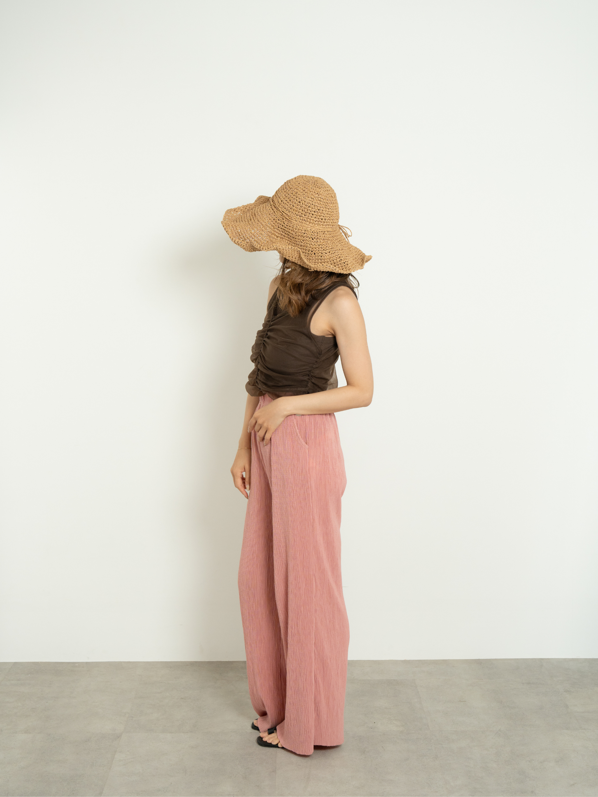 SHIRRED SHEER TANK TOP SET