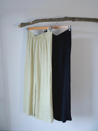 【即納】crepe slit skirt