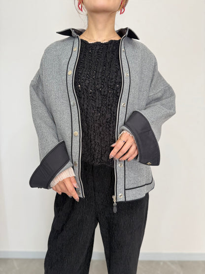 PREMIUM WOOL COMBI LINE JACKET