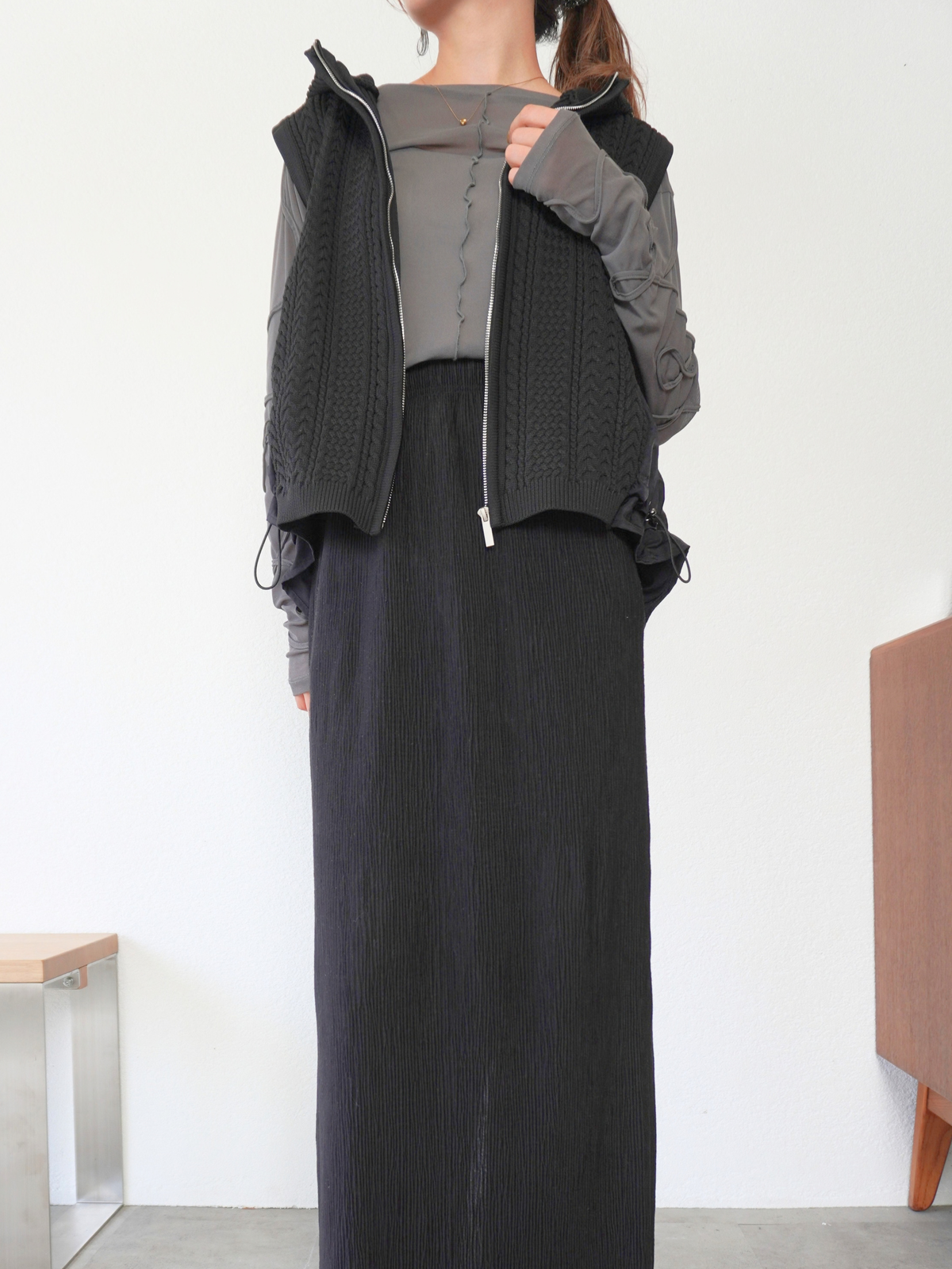 2WAY SHEER STITCH TOPS【9/25〜 再販】