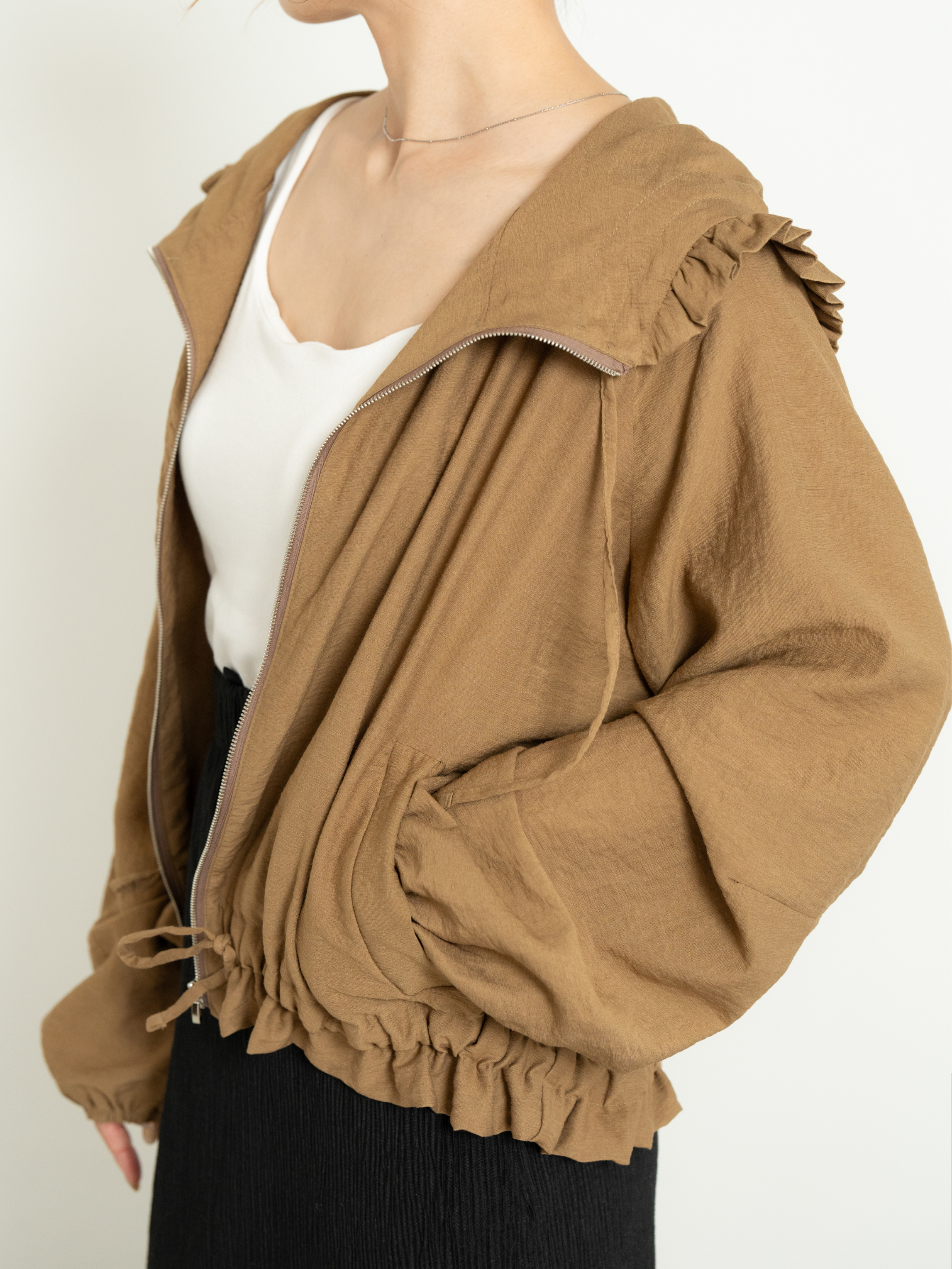 LIGHT LINEN ZIP JACKET