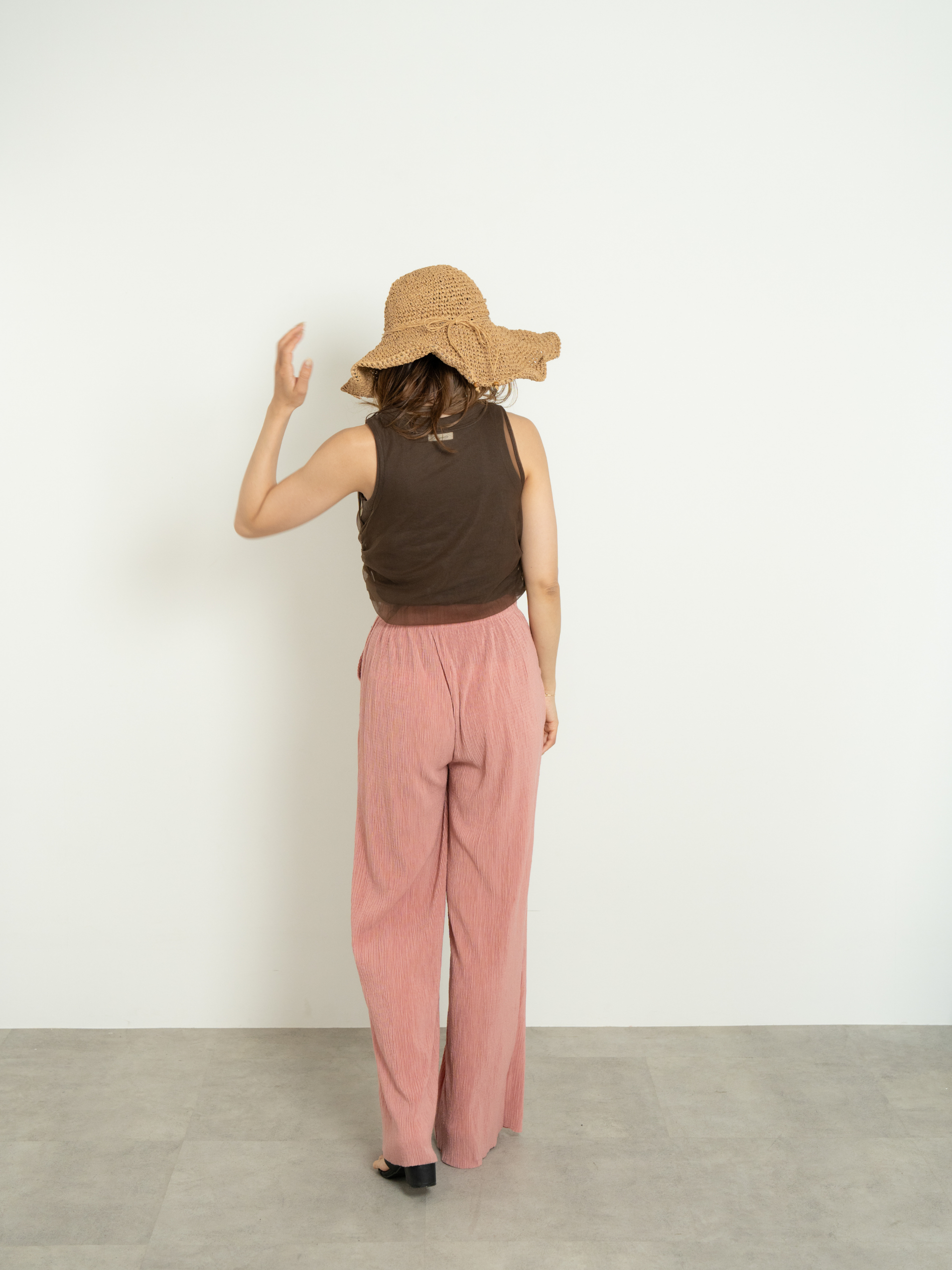 SHIRRED SHEER TANK TOP SET