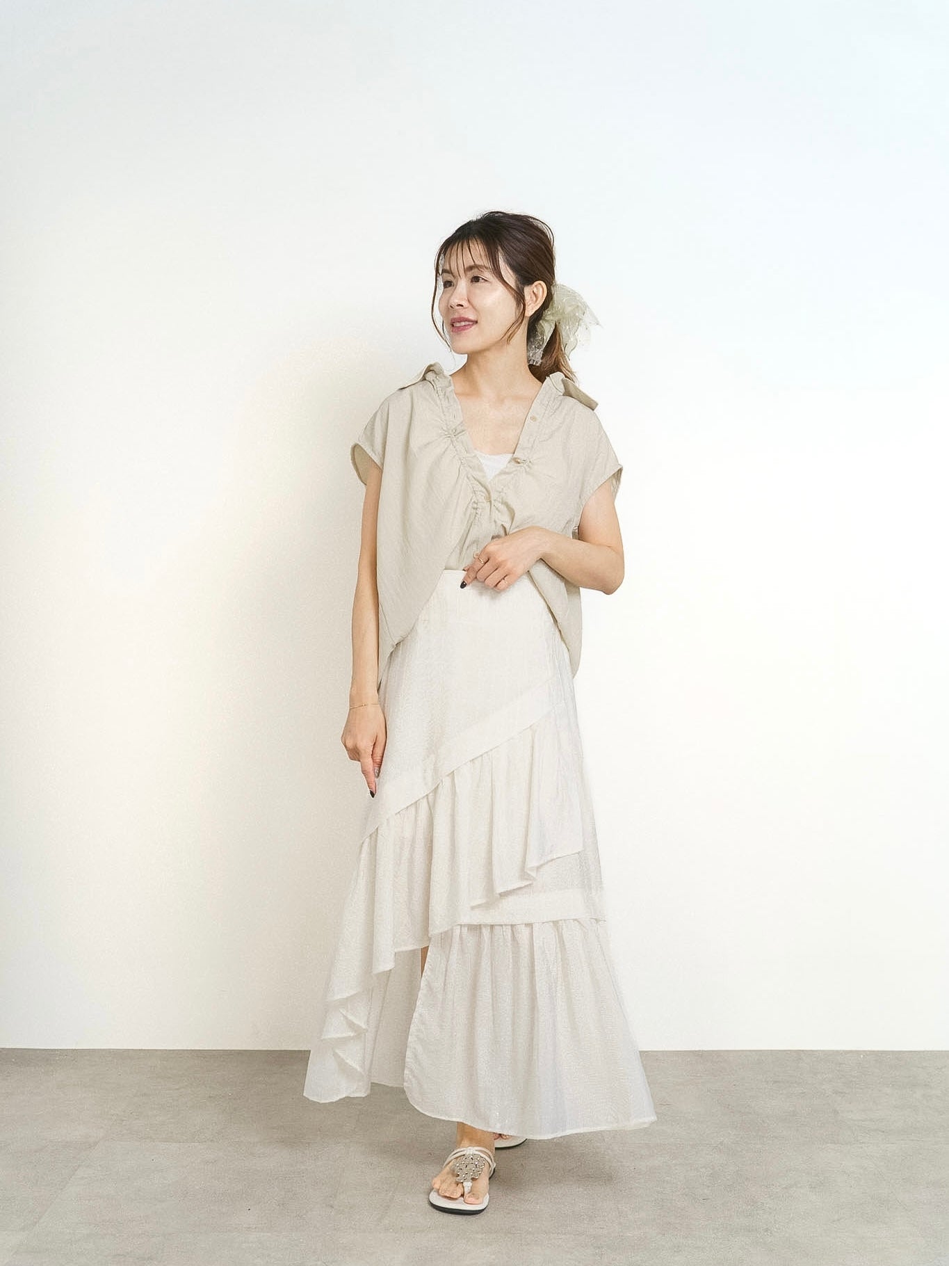 DRAWSTRING BLOUSE