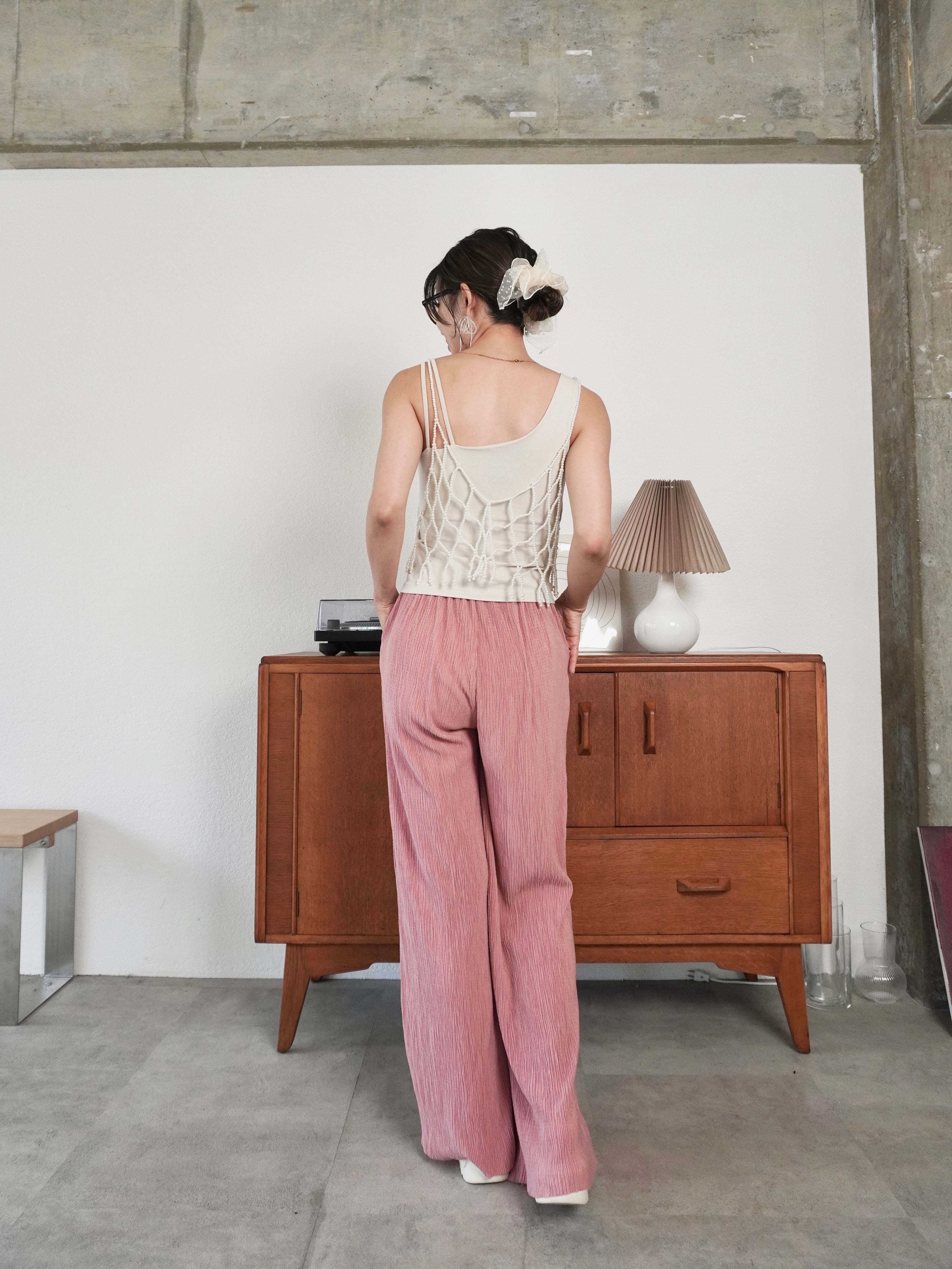 LIGHT TEXTURE STRAIGHT PANTS