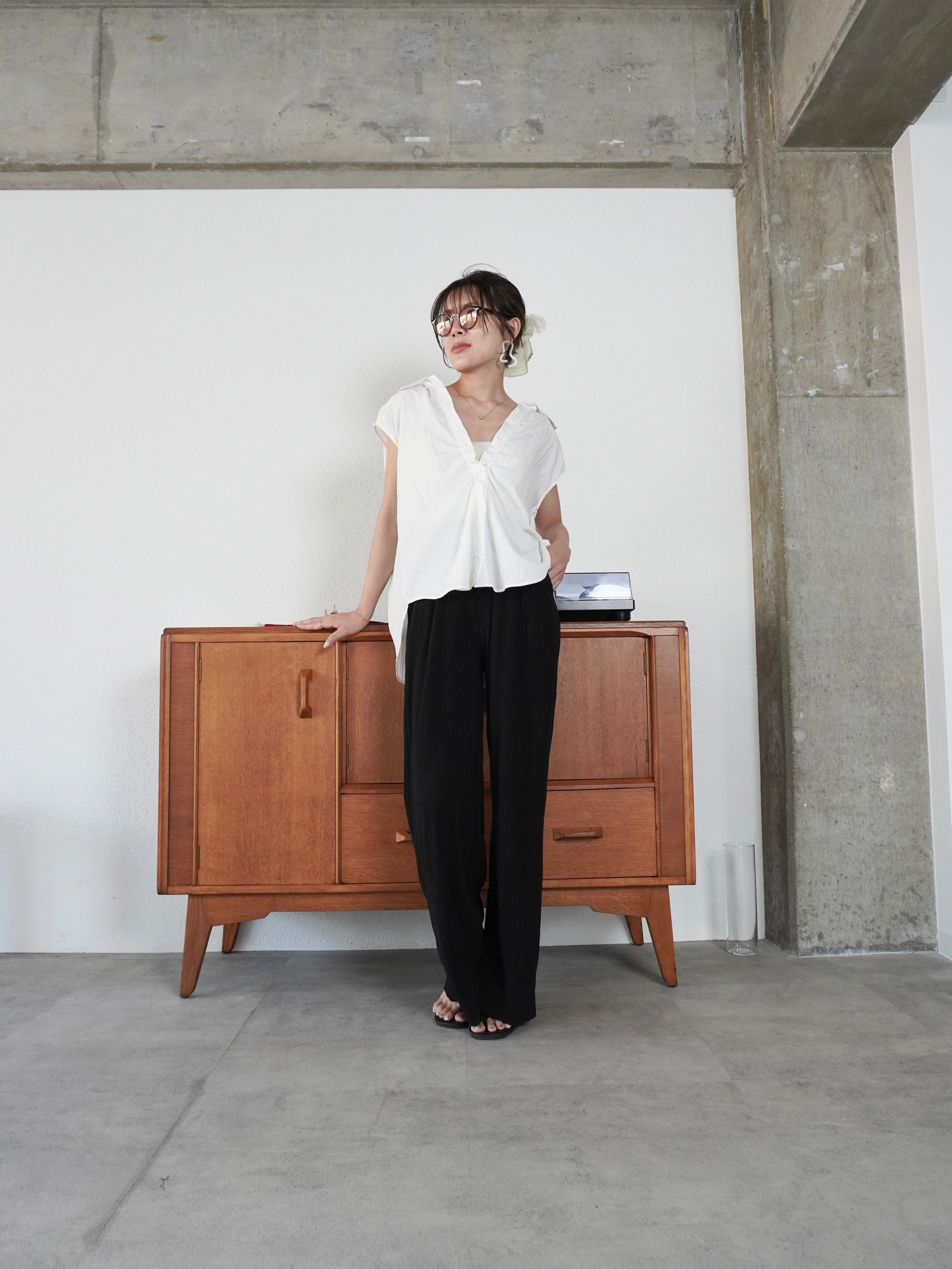 DRAWSTRING BLOUSE