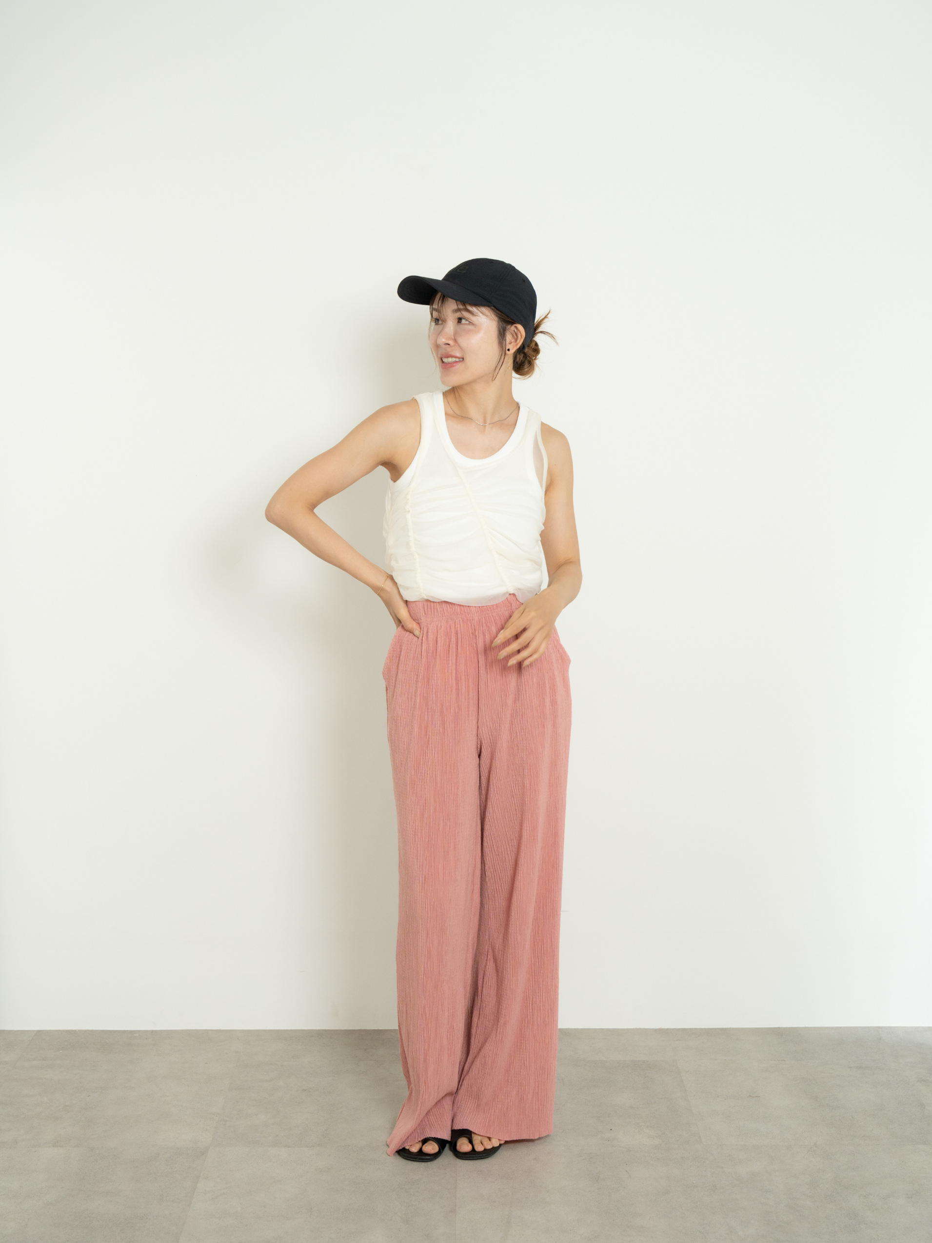 SHIRRED SHEER TANK TOP SET
