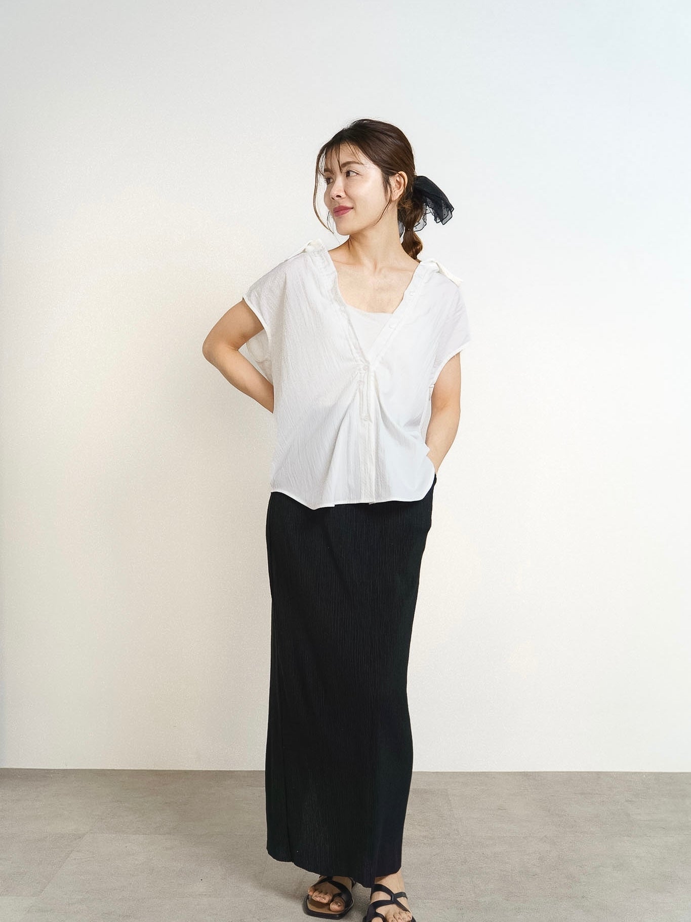 DRAWSTRING BLOUSE