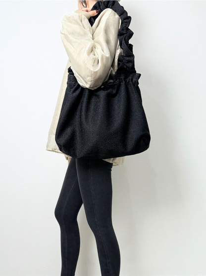 【即納】lame gather tote bag