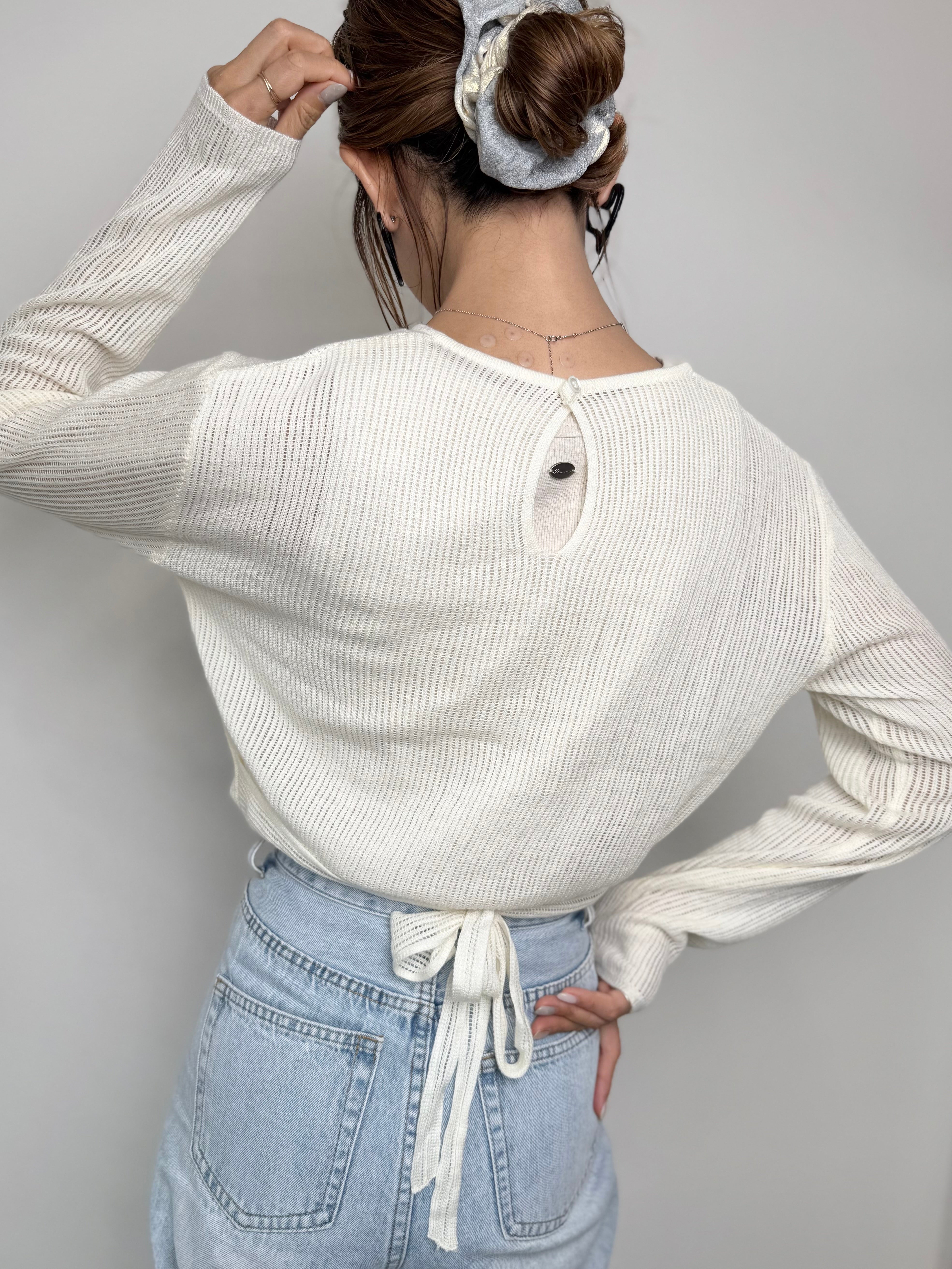 BACK RIBBON RIB KNIT