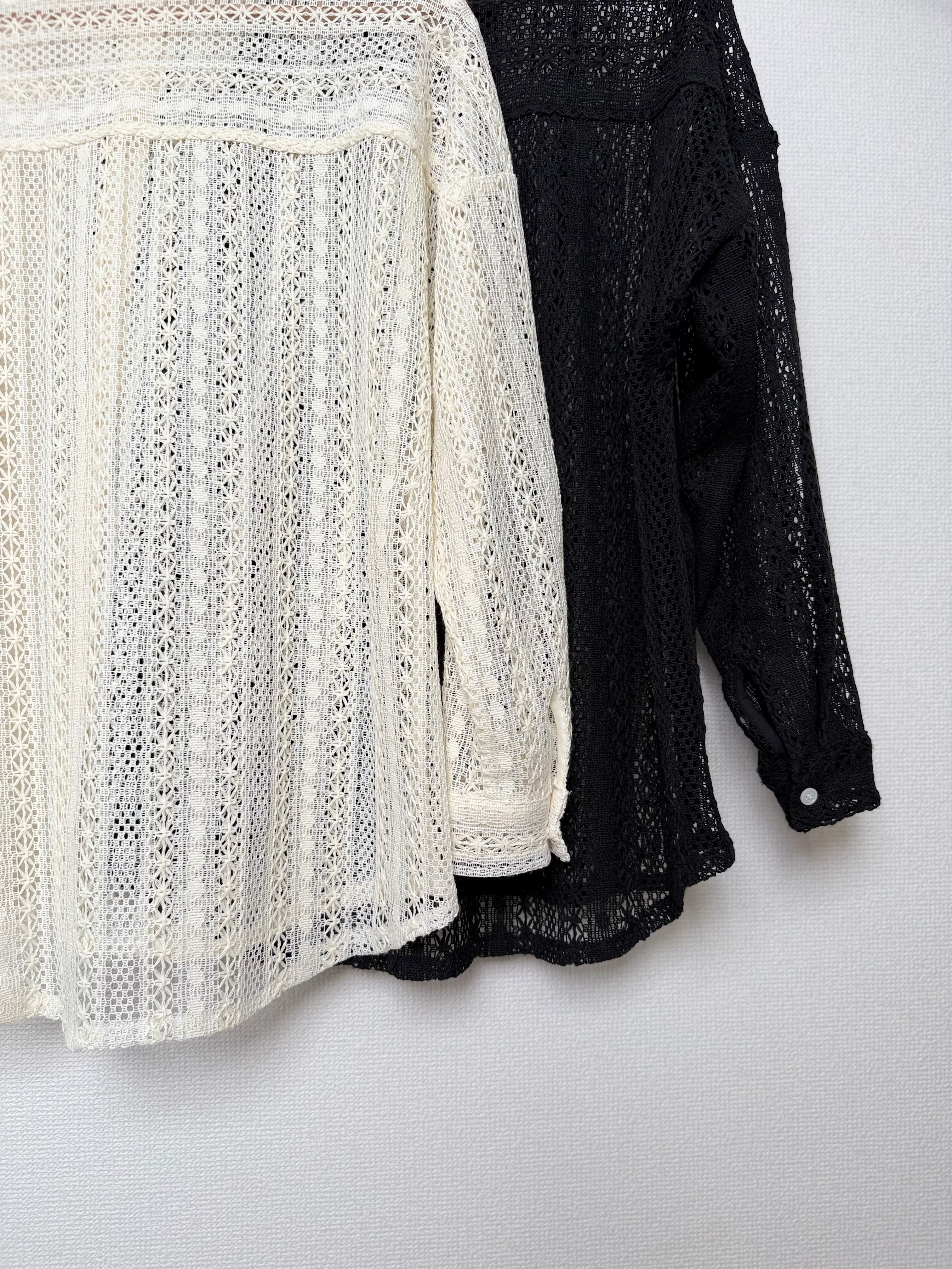 OPEN KNIT LOOSE SHIRT