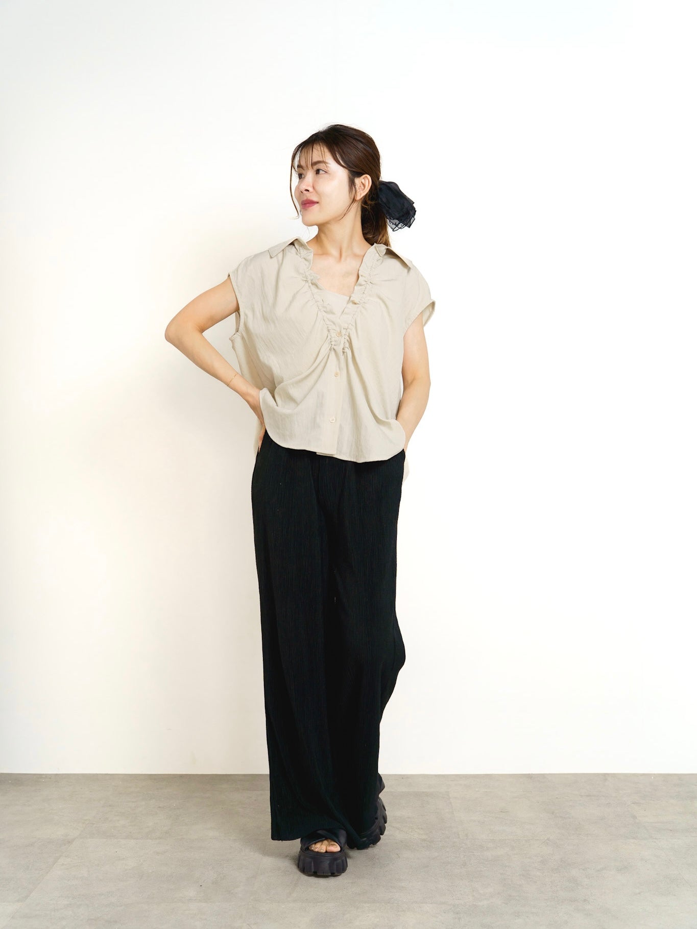 DRAWSTRING BLOUSE