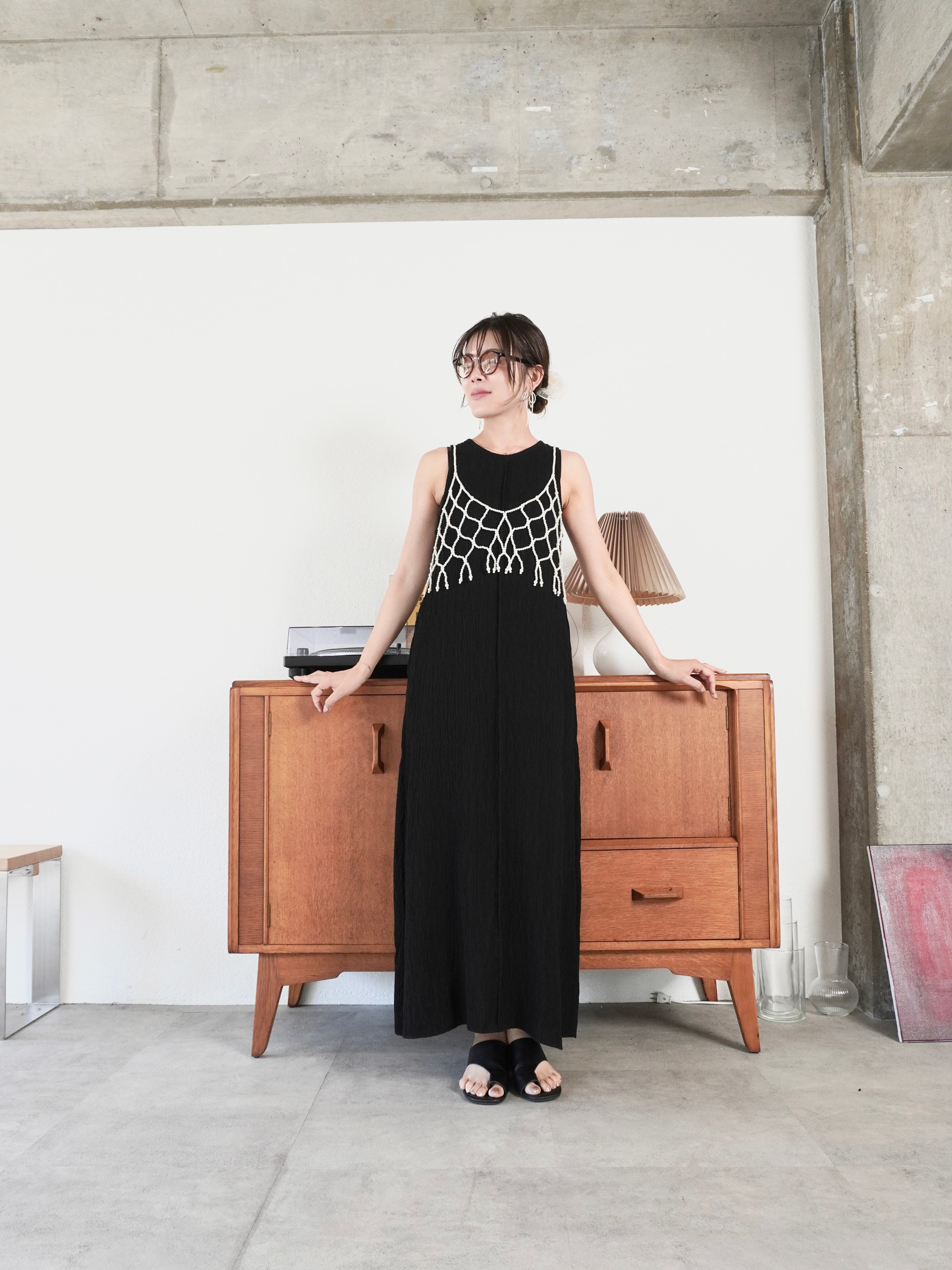 PEARL BEADS FRINGE VEST