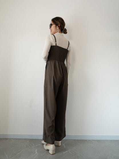 【即納】layered cami salopette