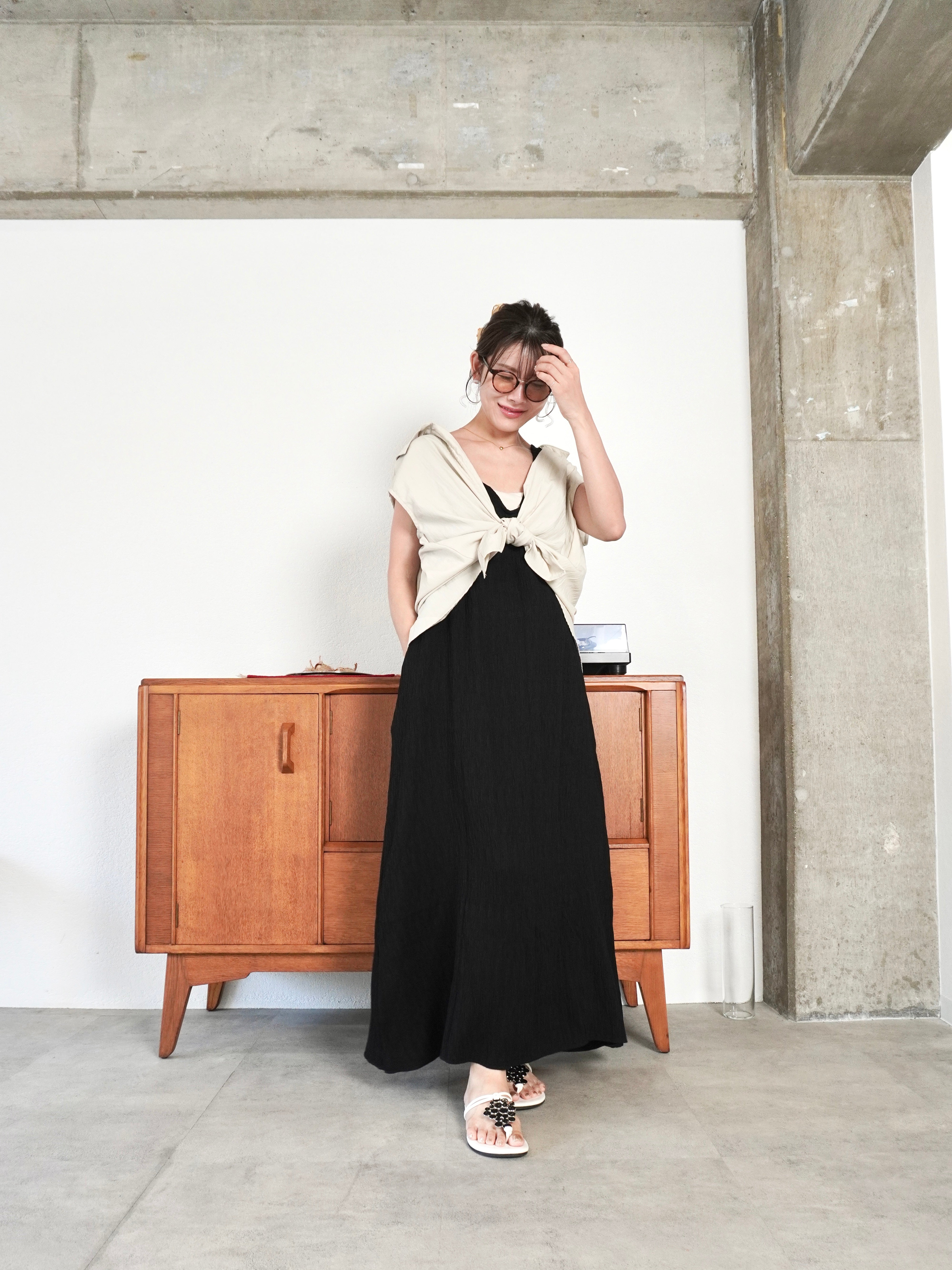 2WAY SLEEVELESS DRESS - V NECK -