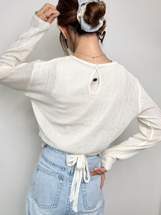 《NEW》バックリボンリブニット 【10/3 20:00〜販売START】